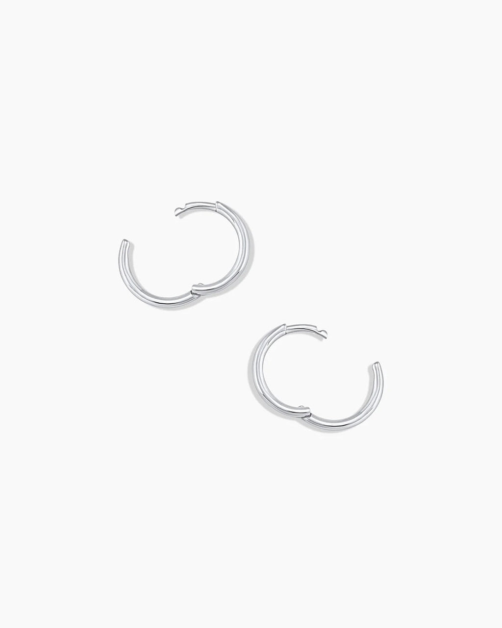 14k White Gold Classic Huggies