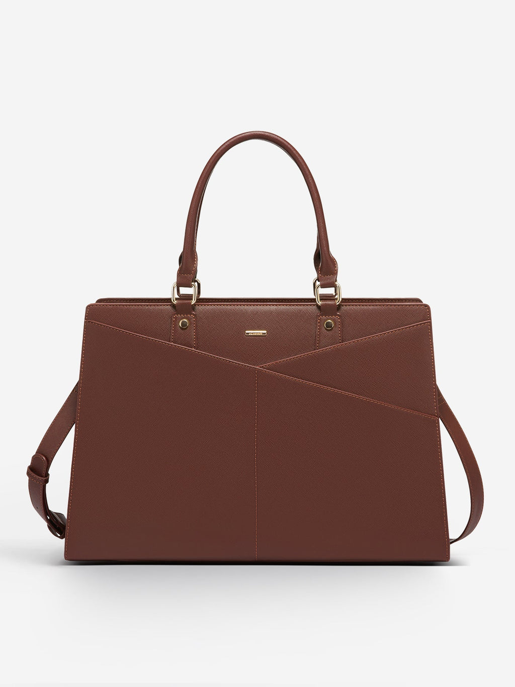 2Pcs Leather Office Laptop Tote Bag, 15.6 17.3