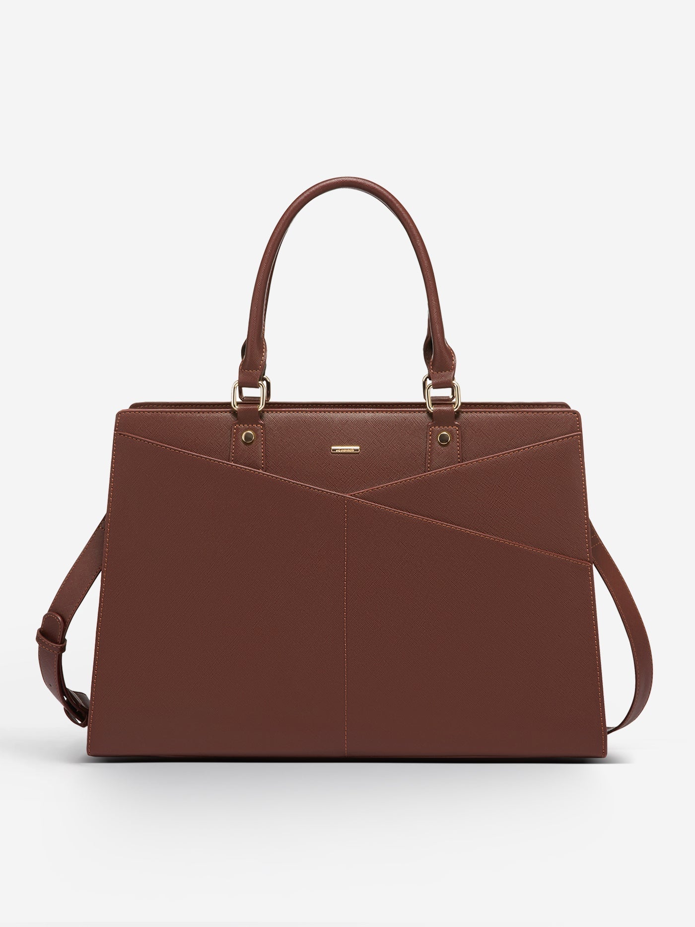 2Pcs Leather Office Laptop Tote Bag, 15.6 17.3