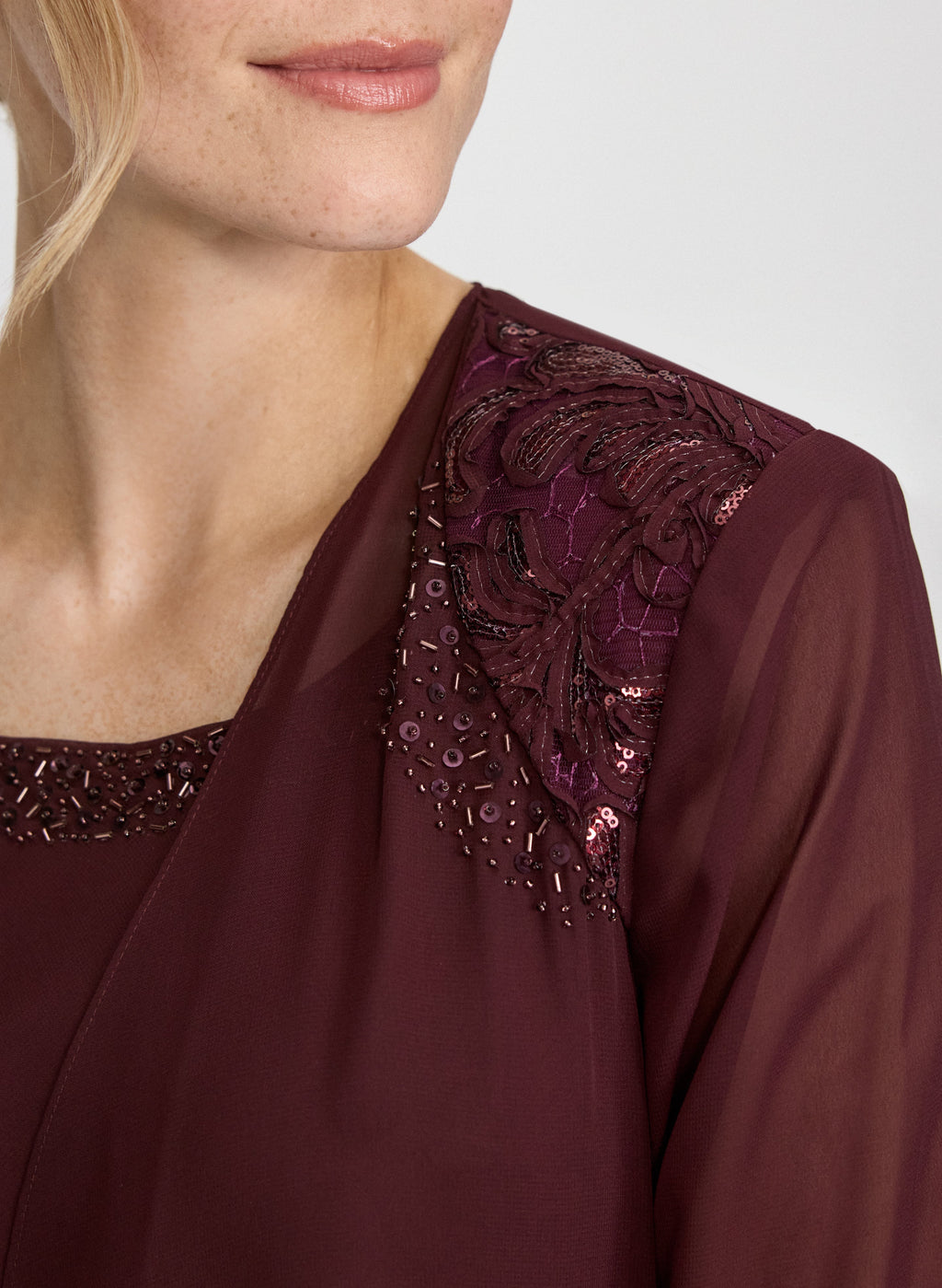 Chiffon Jacket & Dress Set