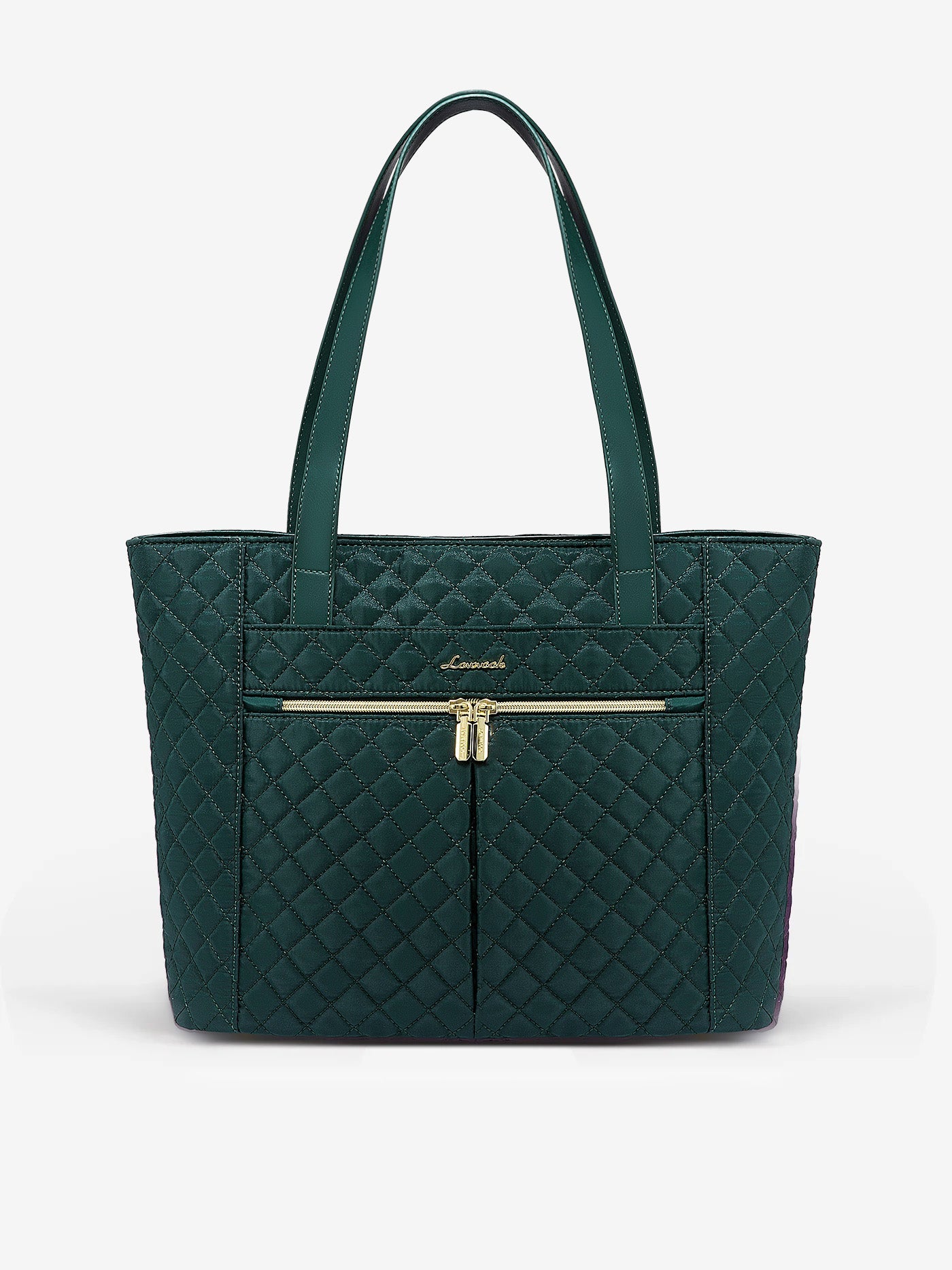 2Pcs Diamond Quilted Tote Bag, 15.6 17