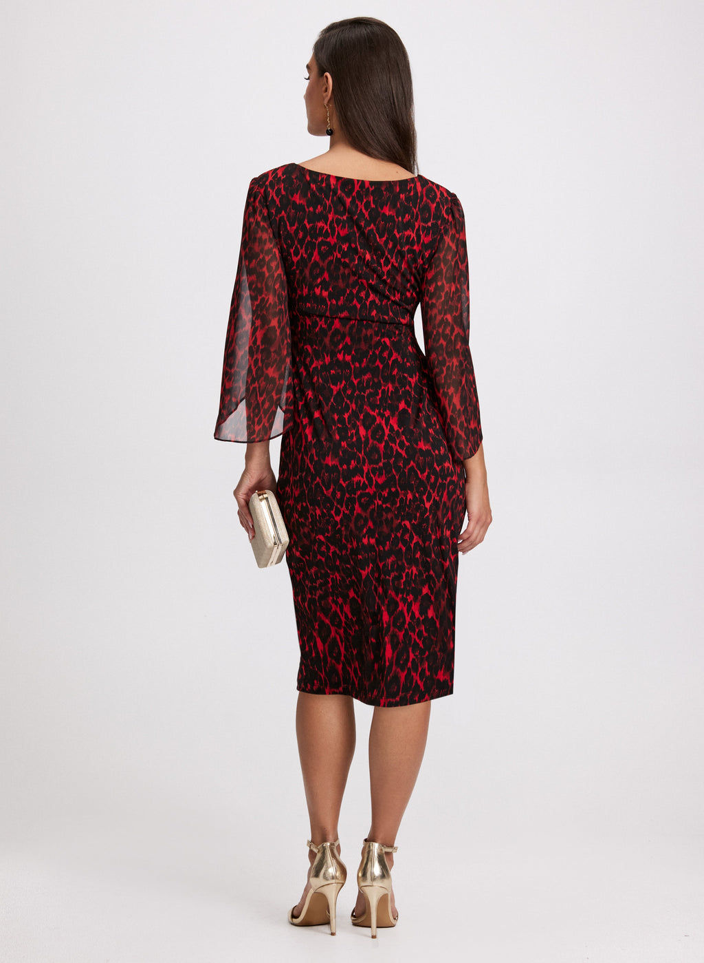 Cheetah Print Chiffon Dress