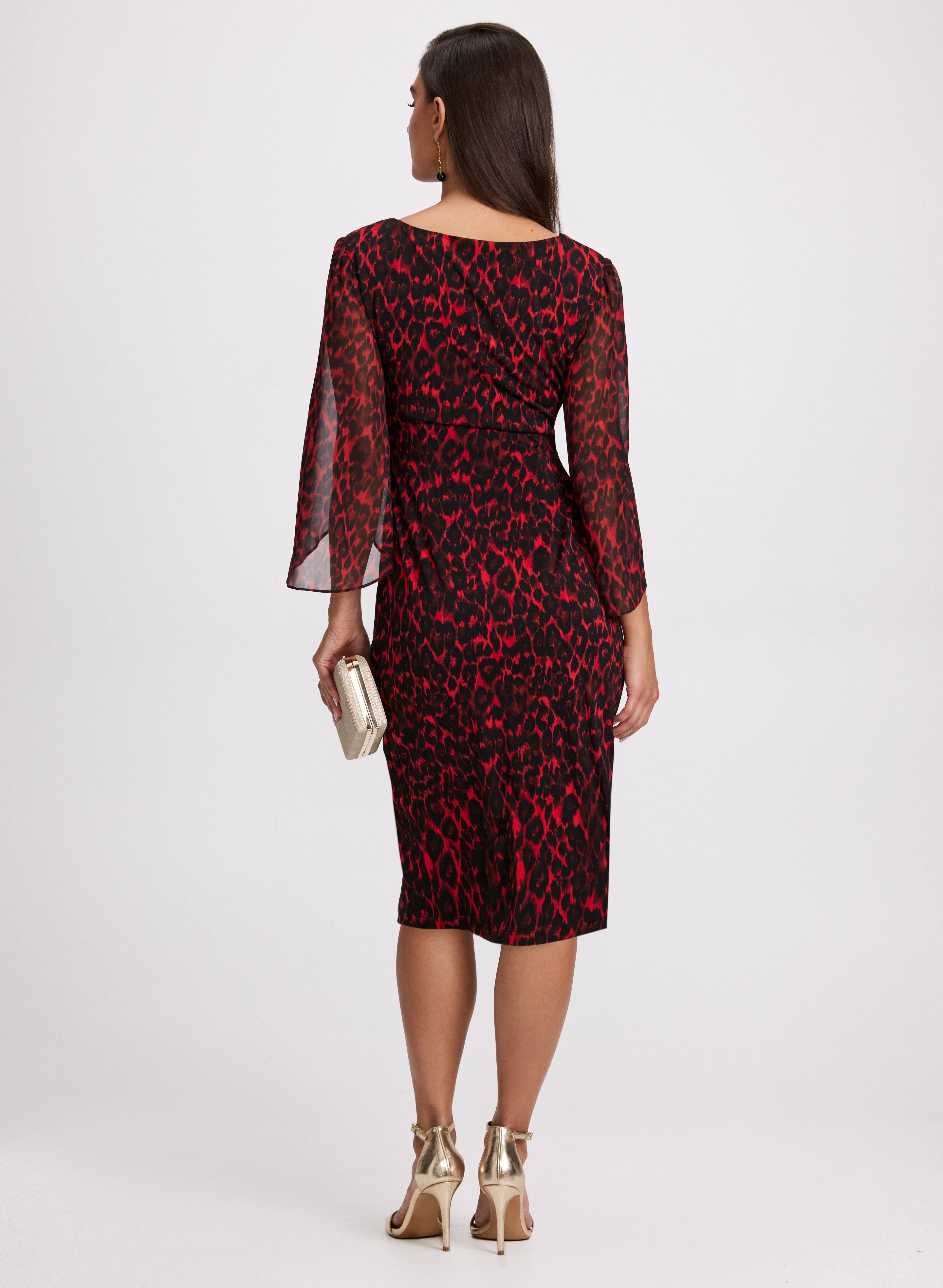 Cheetah Print Chiffon Dress