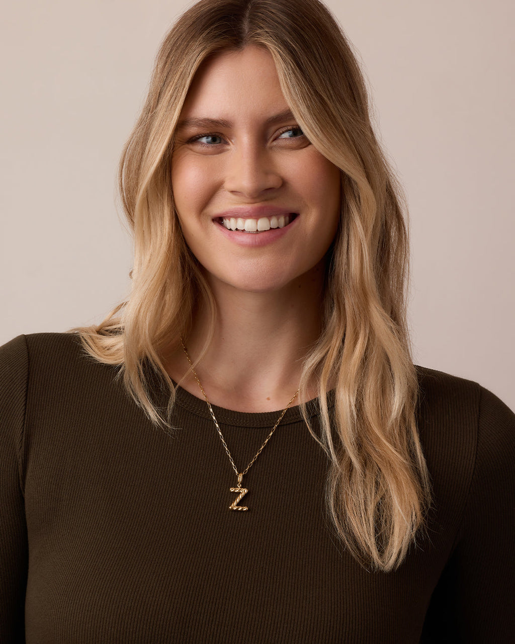 Crew Alphabet Statement Charm Necklace