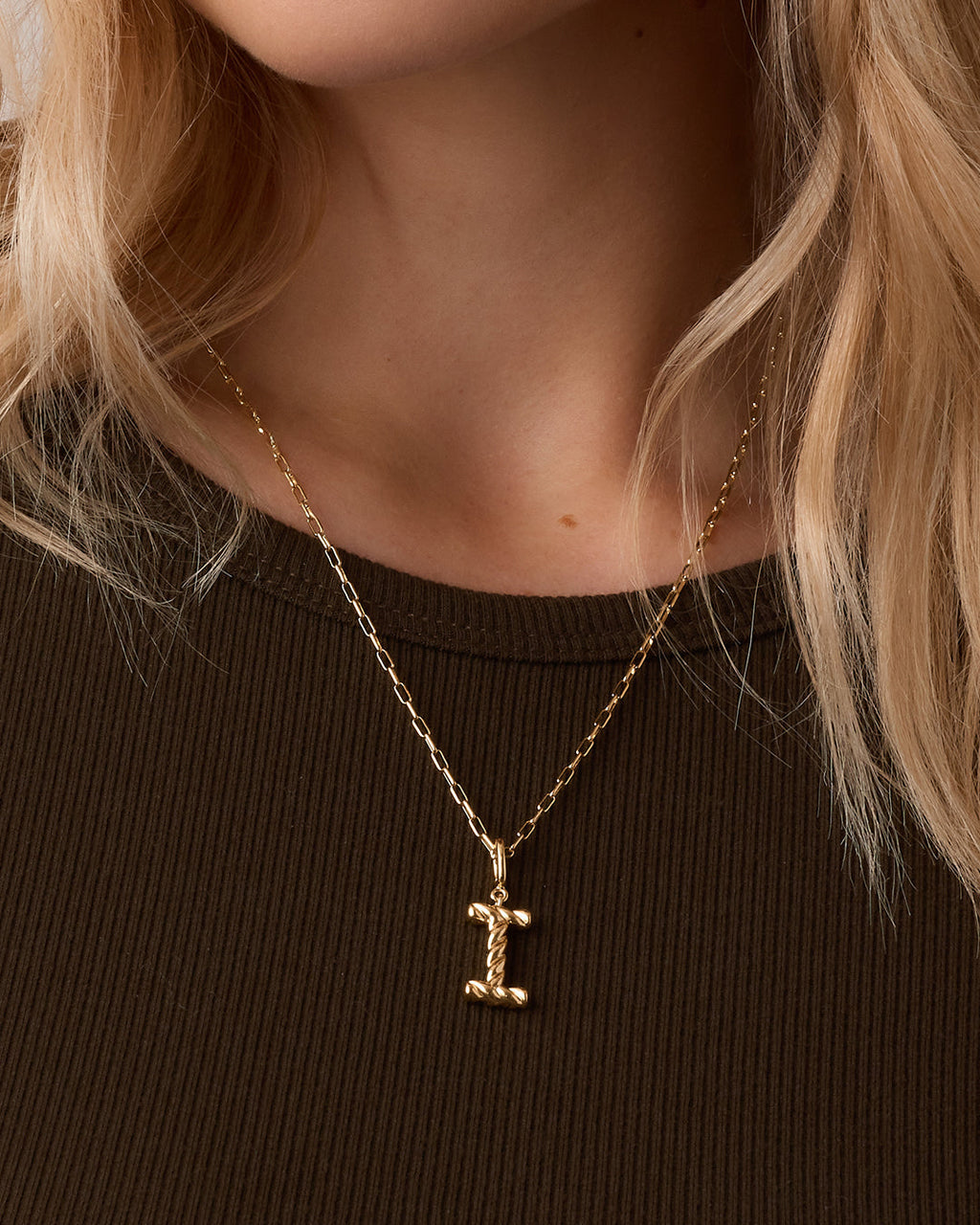 Crew Alphabet Statement Charm Necklace