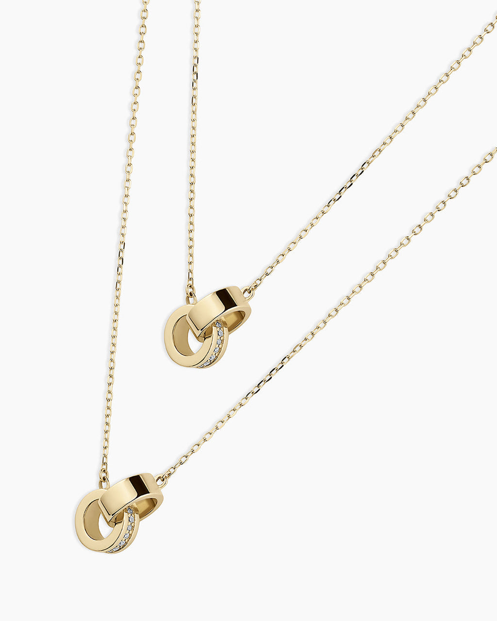 Diamond Bond Interlocking Rose Necklace