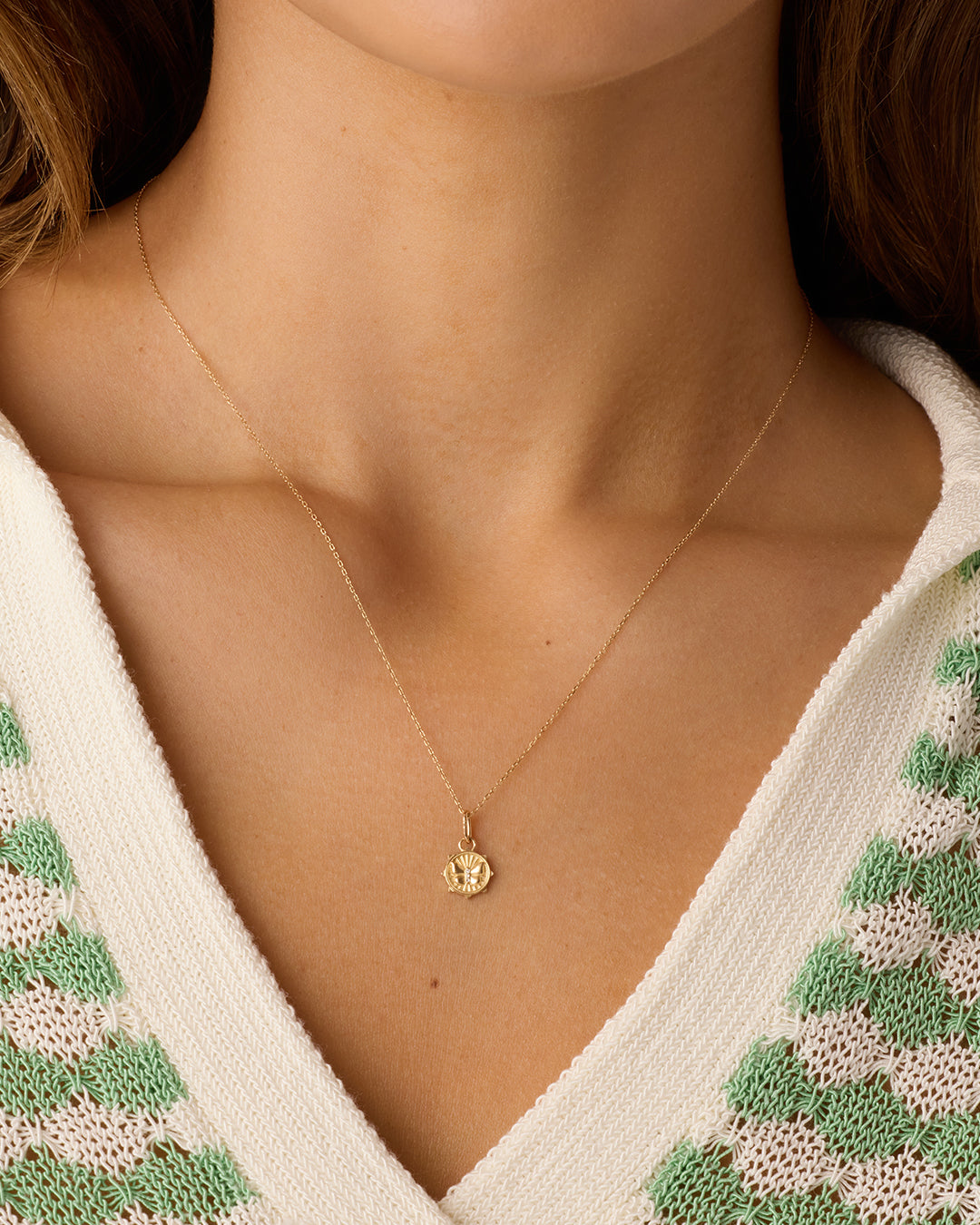 Diamond Butterfly Charm Necklace