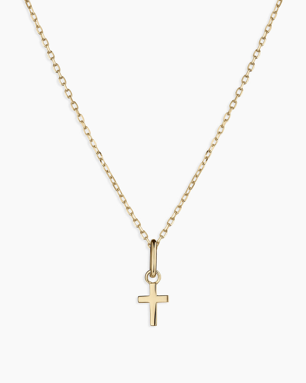 14k Gold Cross Charm Necklace