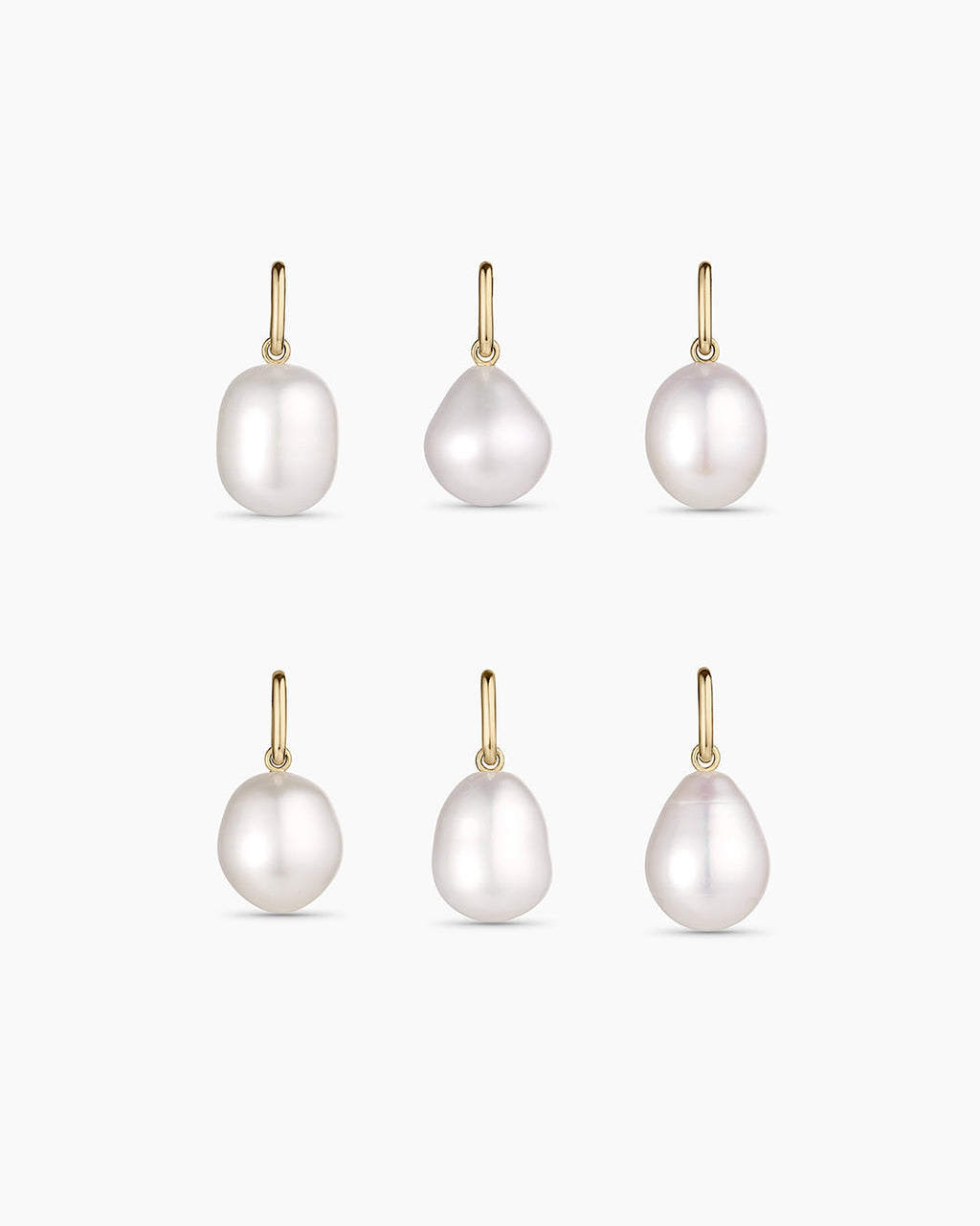 14k Gold Pearl Charm Necklace