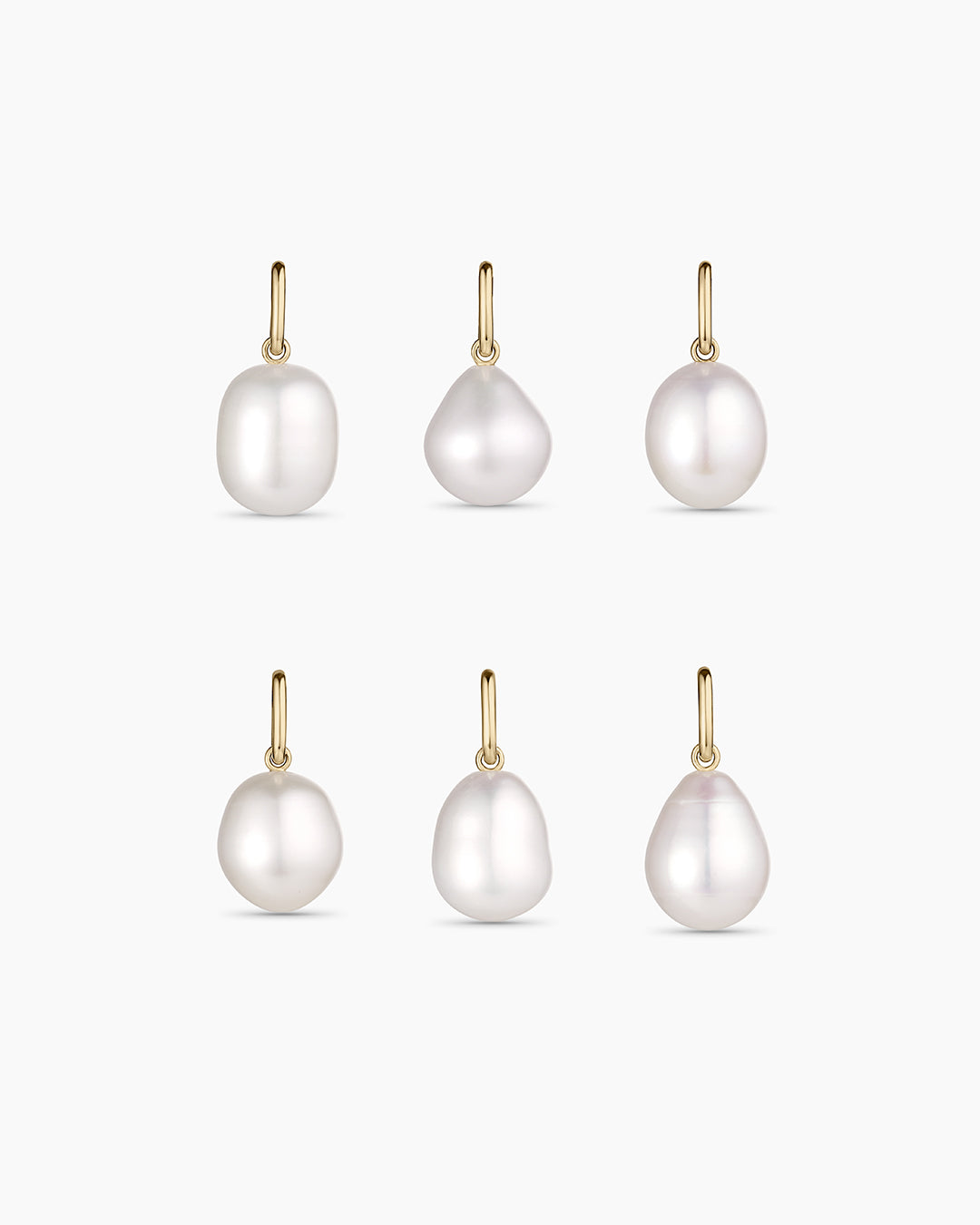 14k Gold Pearl Charm Necklace