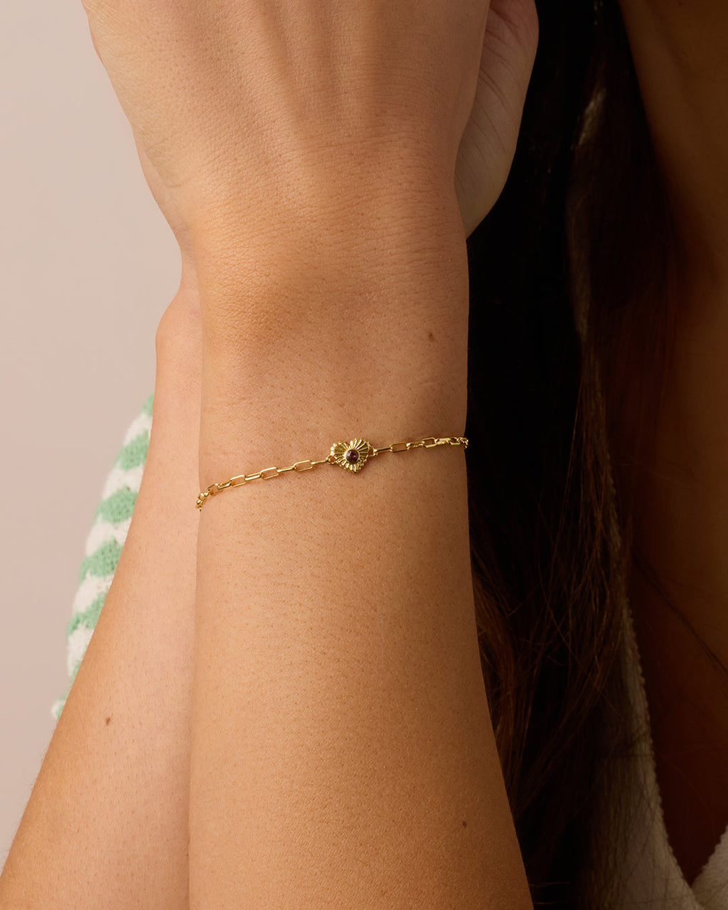 Birthstone Heart Bracelet