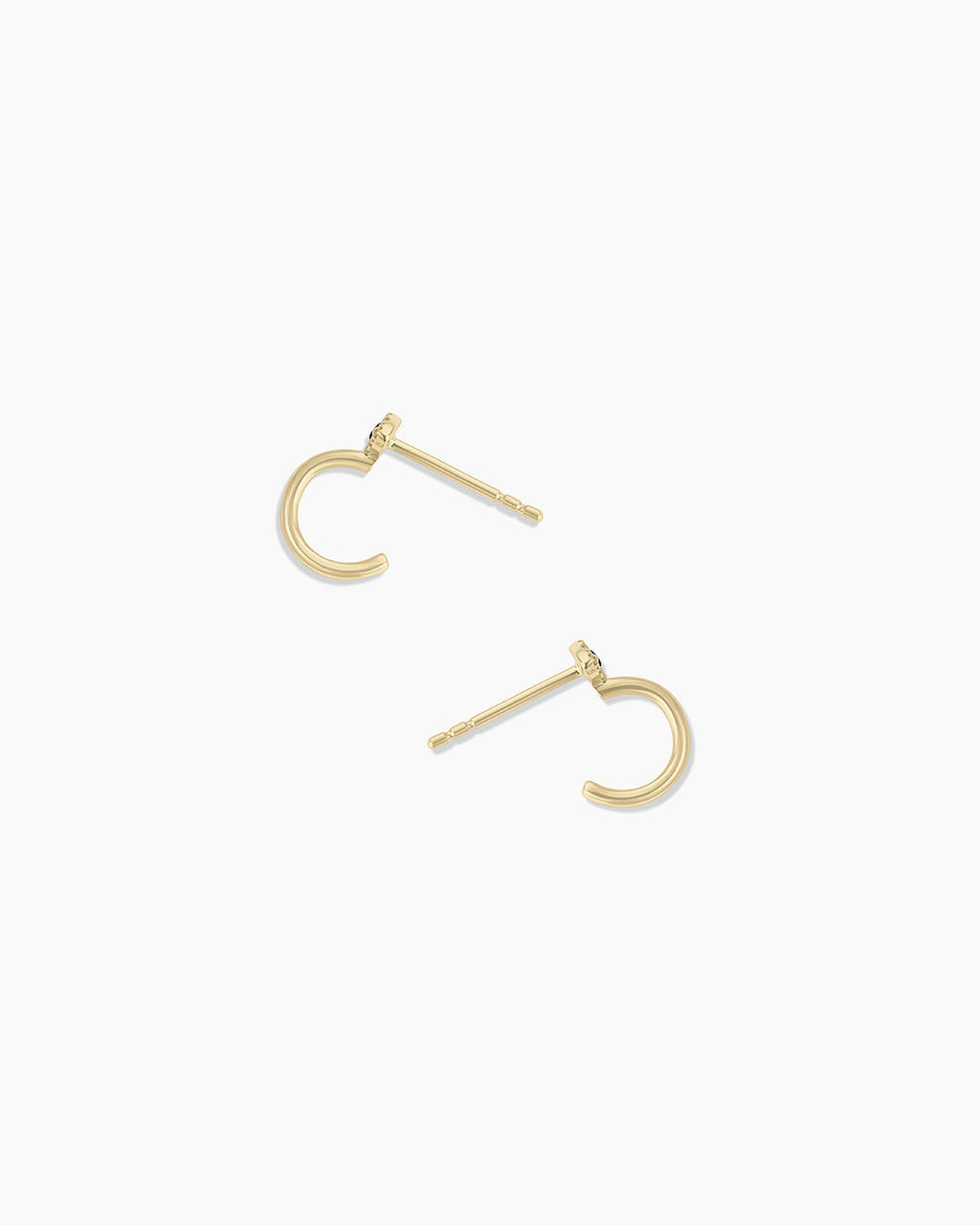 Diamond and Blue Sapphire Evil Eye Stud Huggies