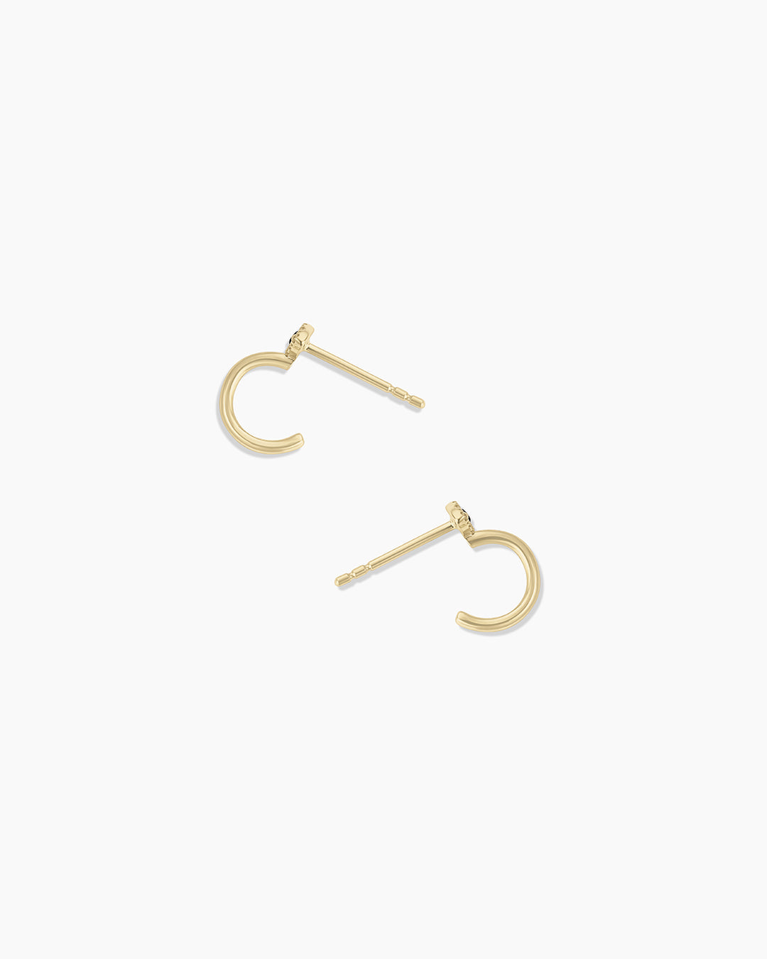 Diamond and Blue Sapphire Evil Eye Stud Huggies