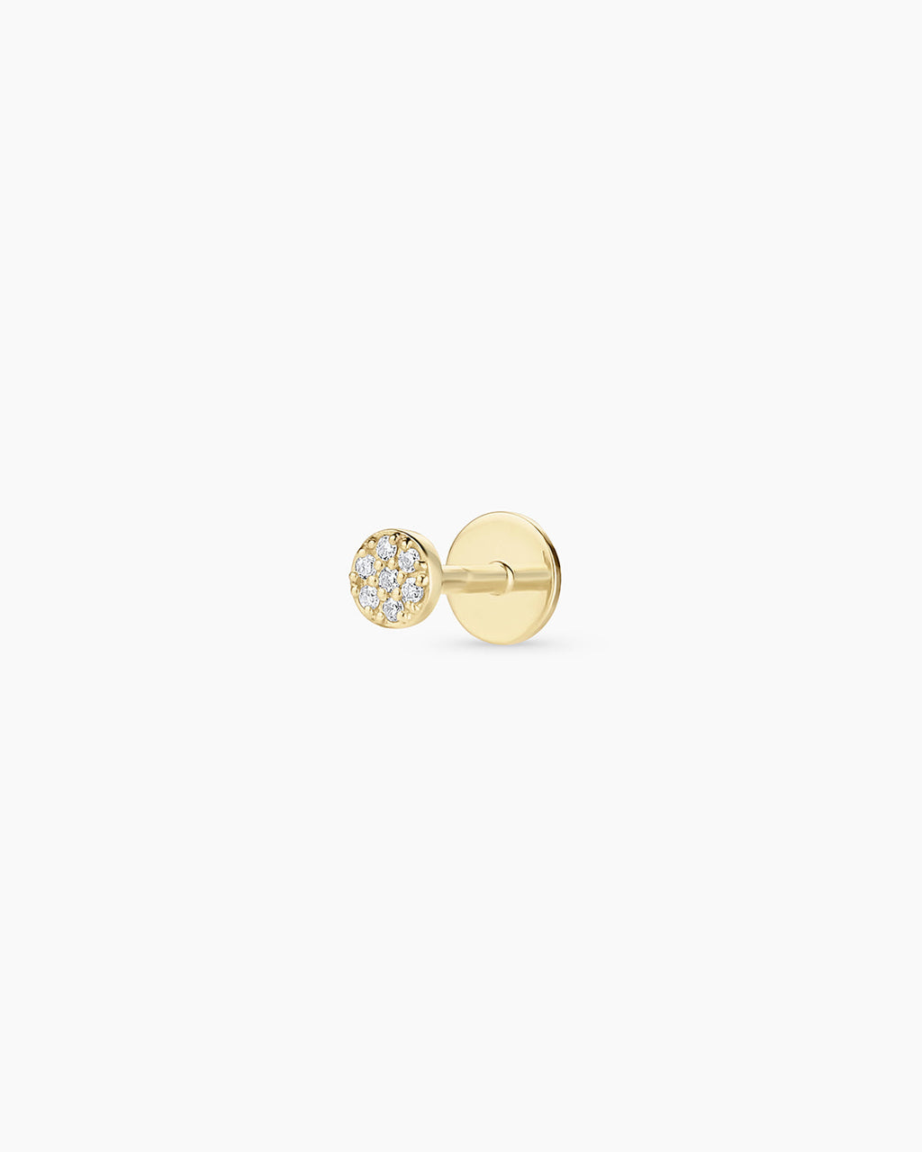 Diamond Pavé Flat Back Single Stud