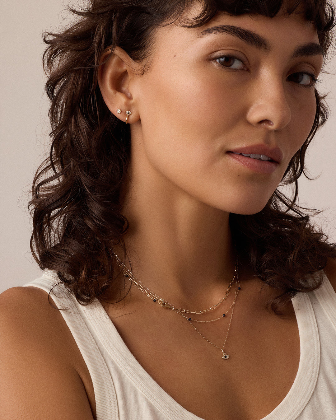 Diamond Pavé Flat Back Single Stud