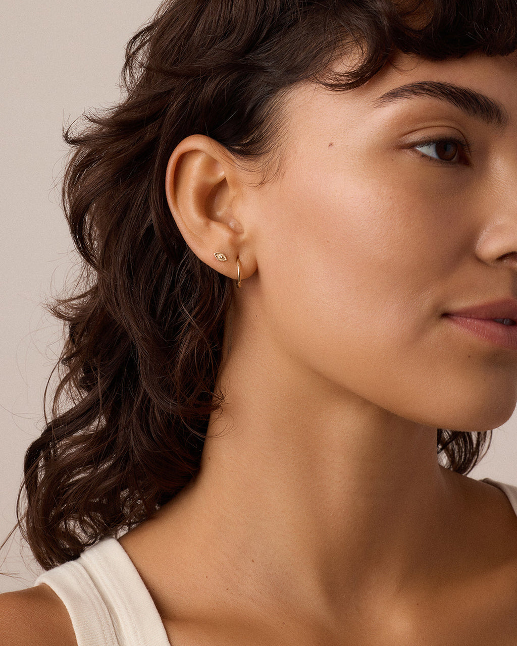 Diamond Evil Eye Flat Back Studs