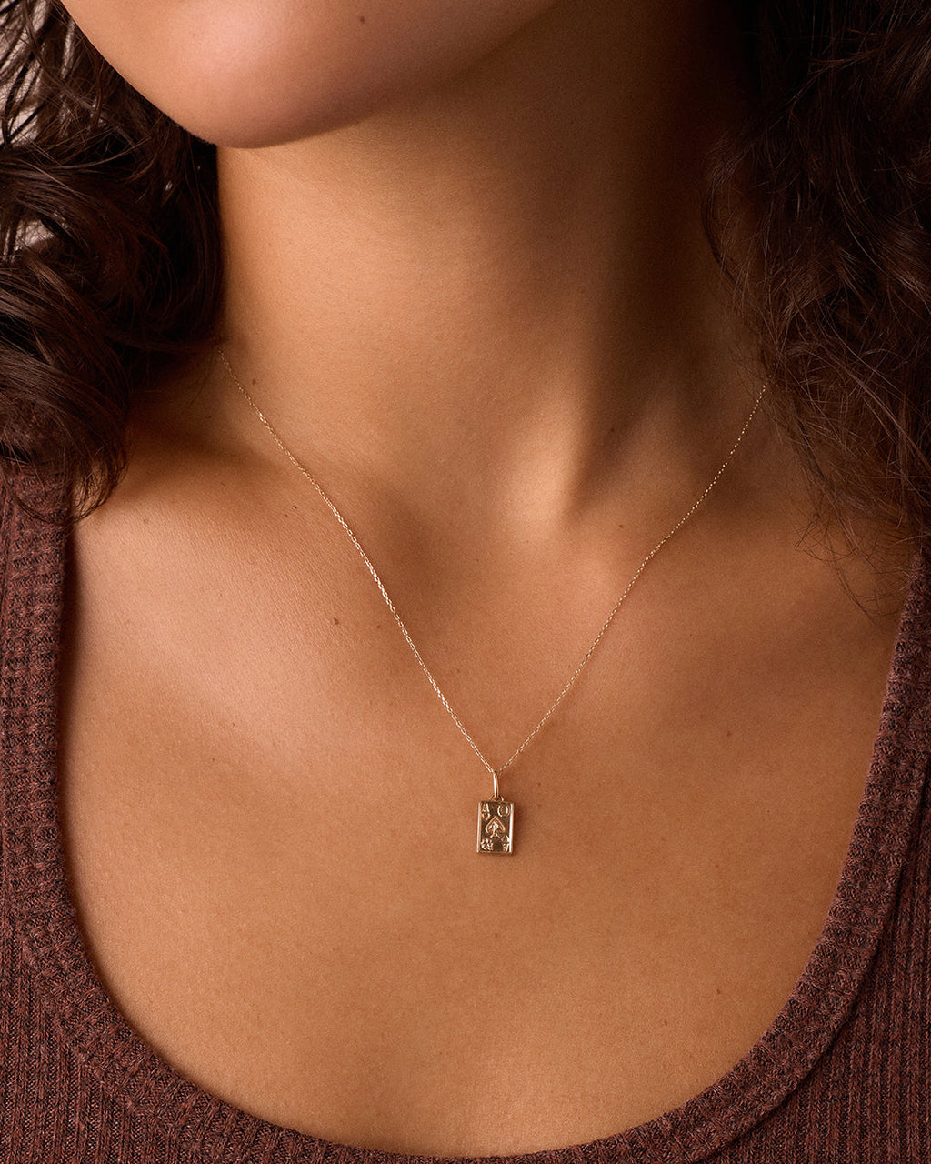 Diamond Ace Charm Necklace