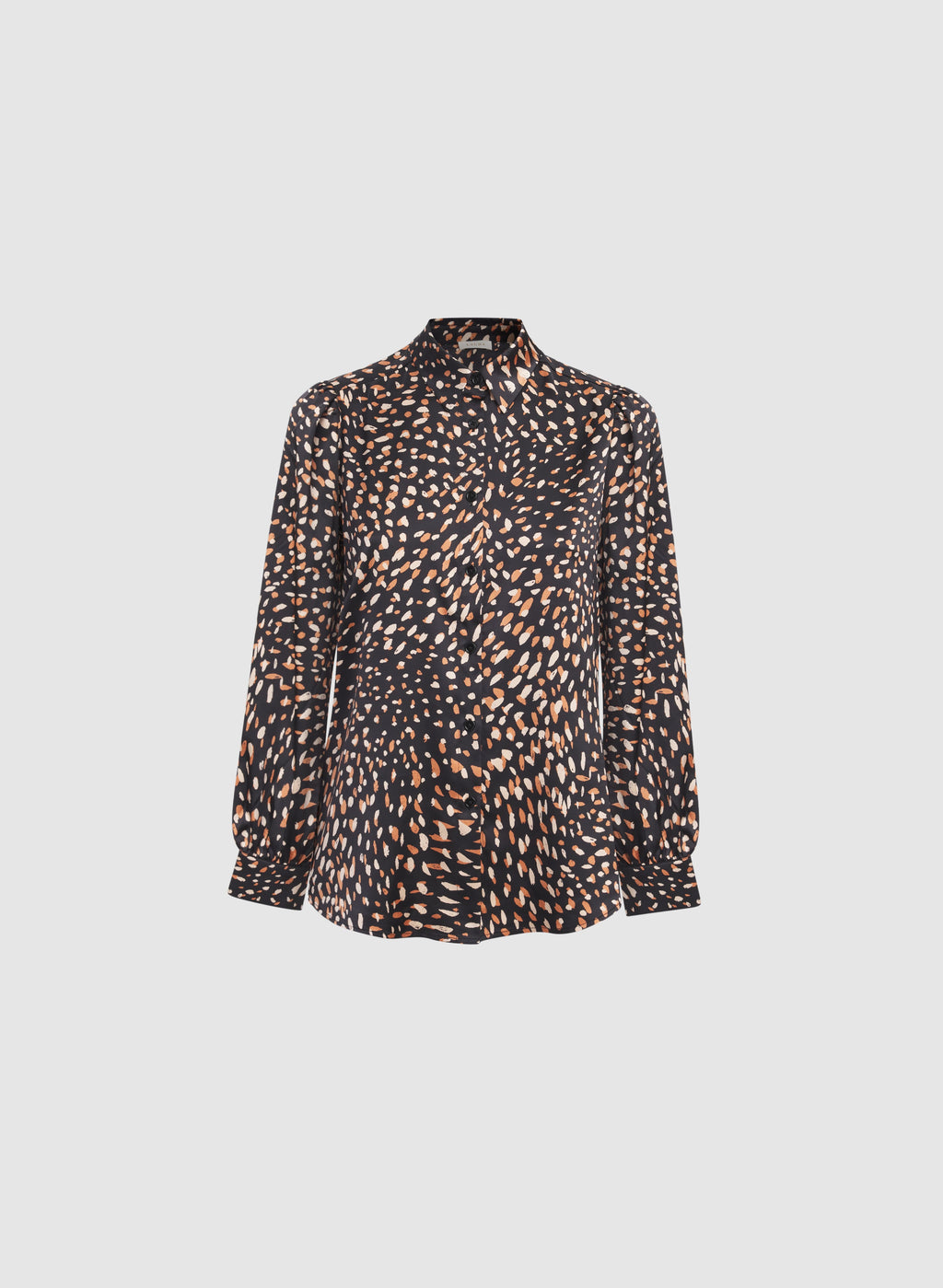 Abstract Satin Blouse