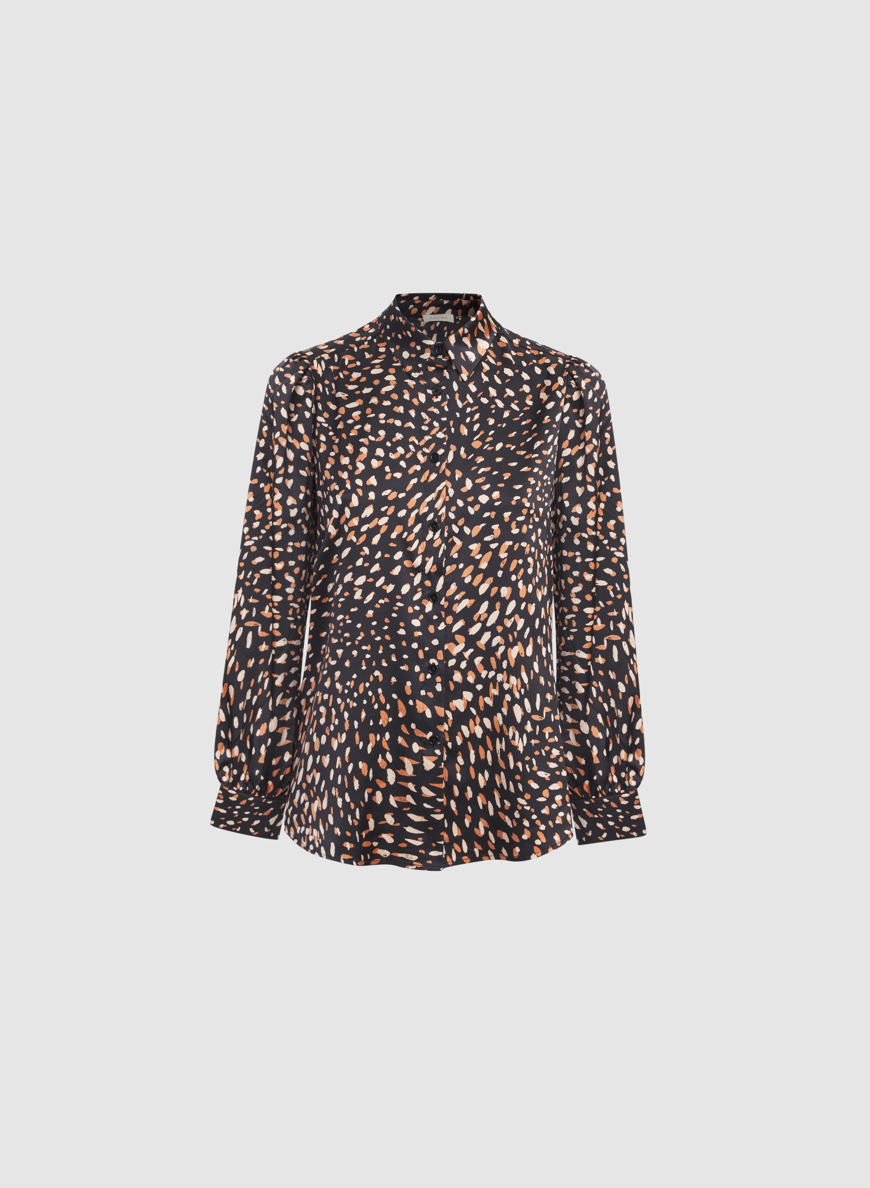 Abstract Satin Blouse