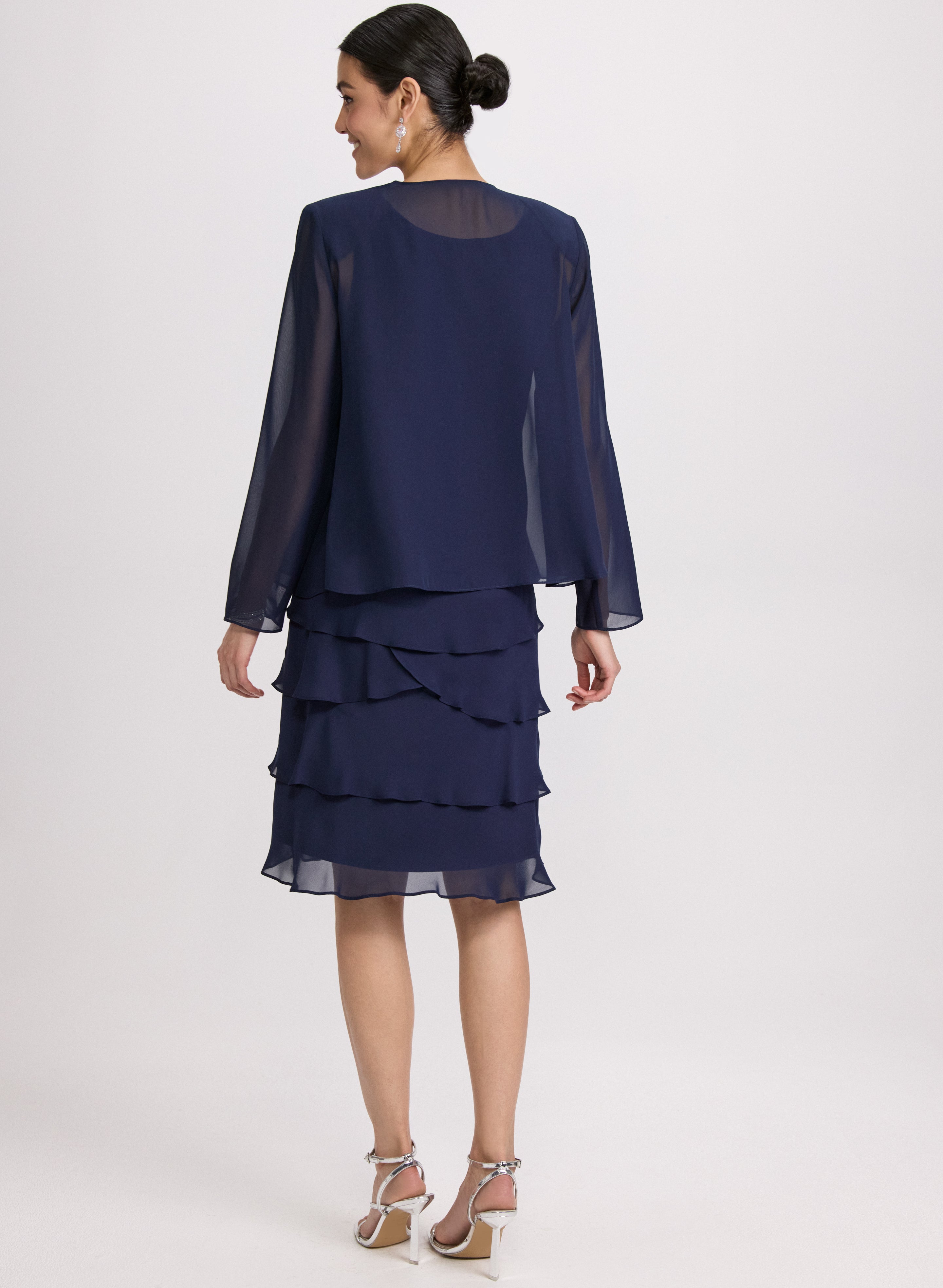 Chiffon Dress & Jacket Set