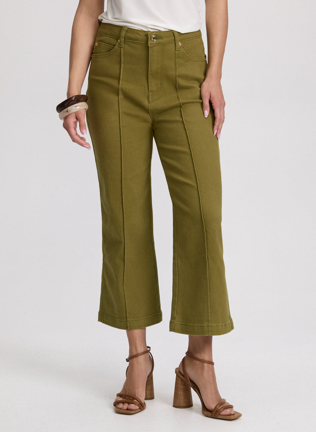 Cropped Flare-Leg Jeans