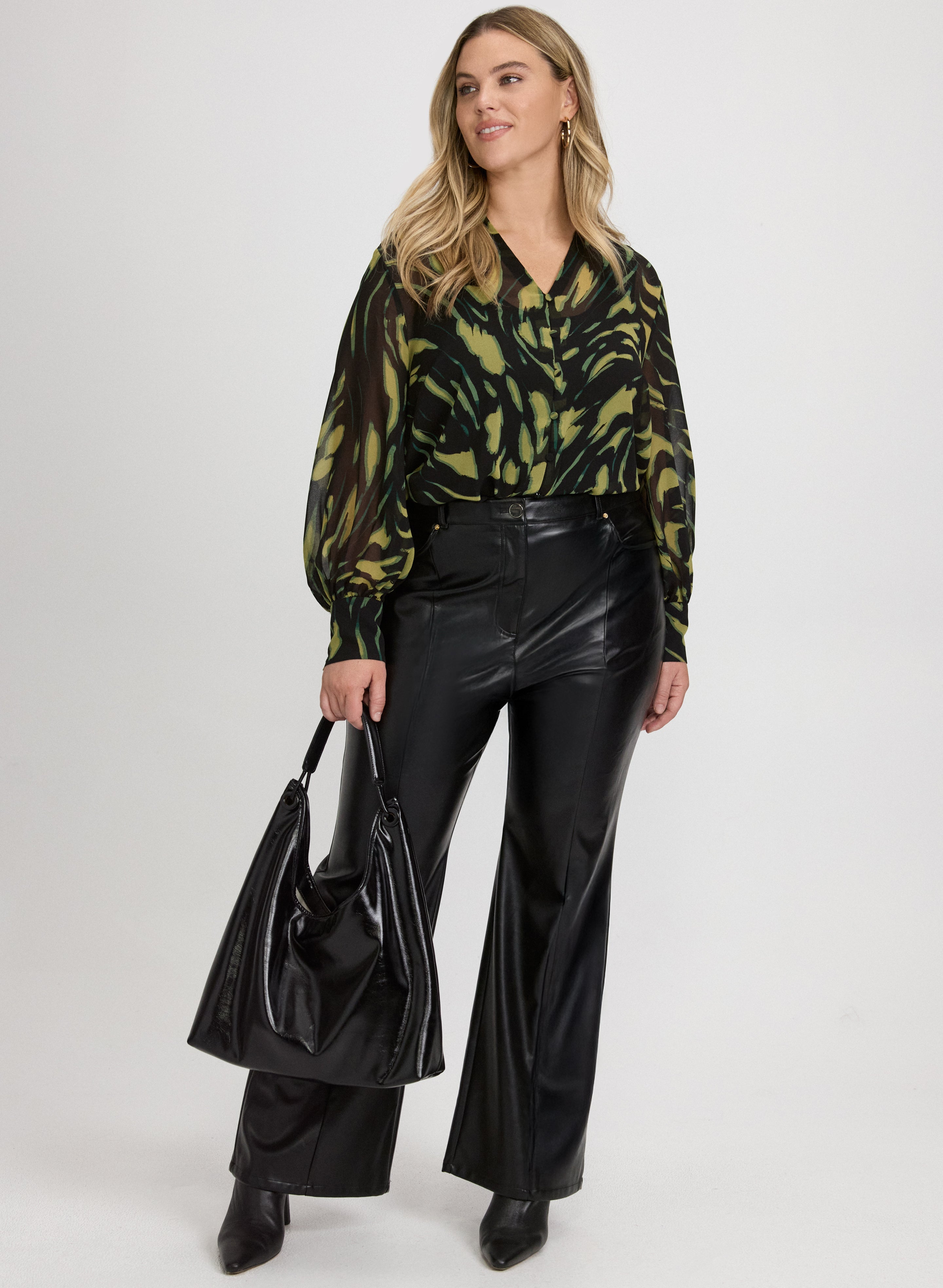 Abstract Chiffon Blouse