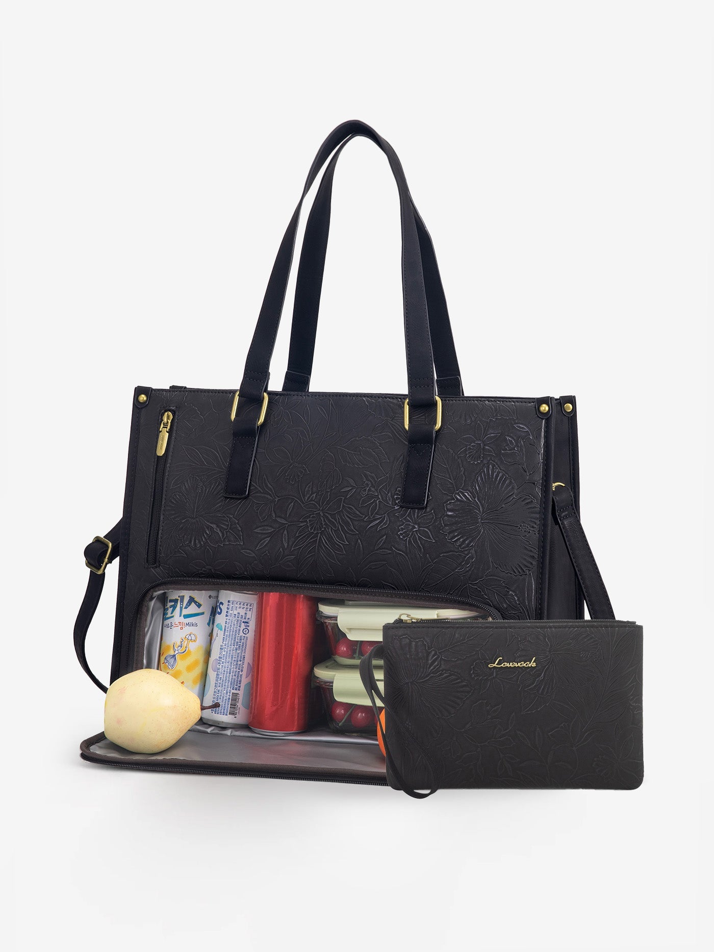 2Pcs Lunch Tote Shoulder Bag, 15.6