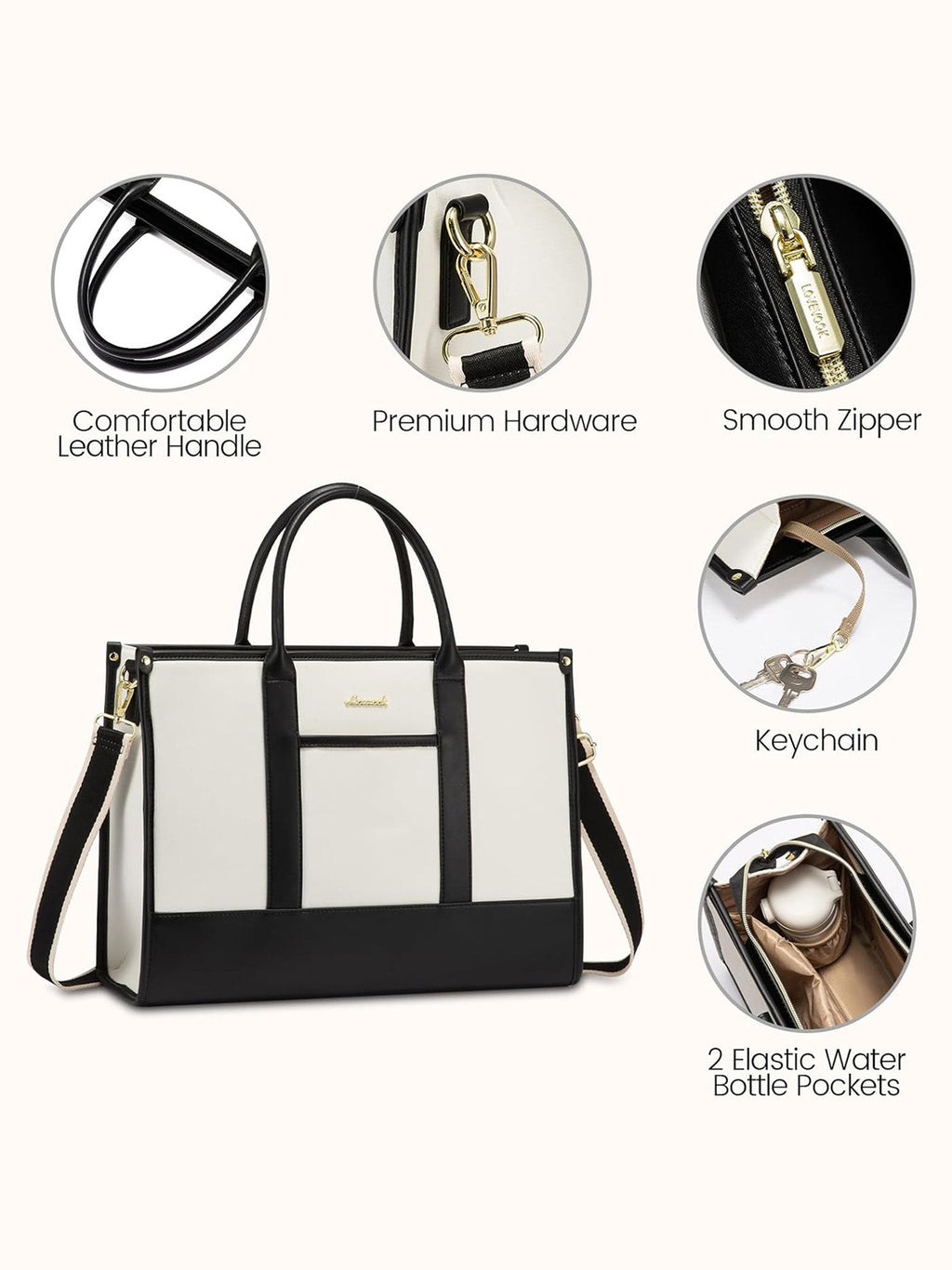 2Pcs Lightweight Computer Bag, 15.6 17