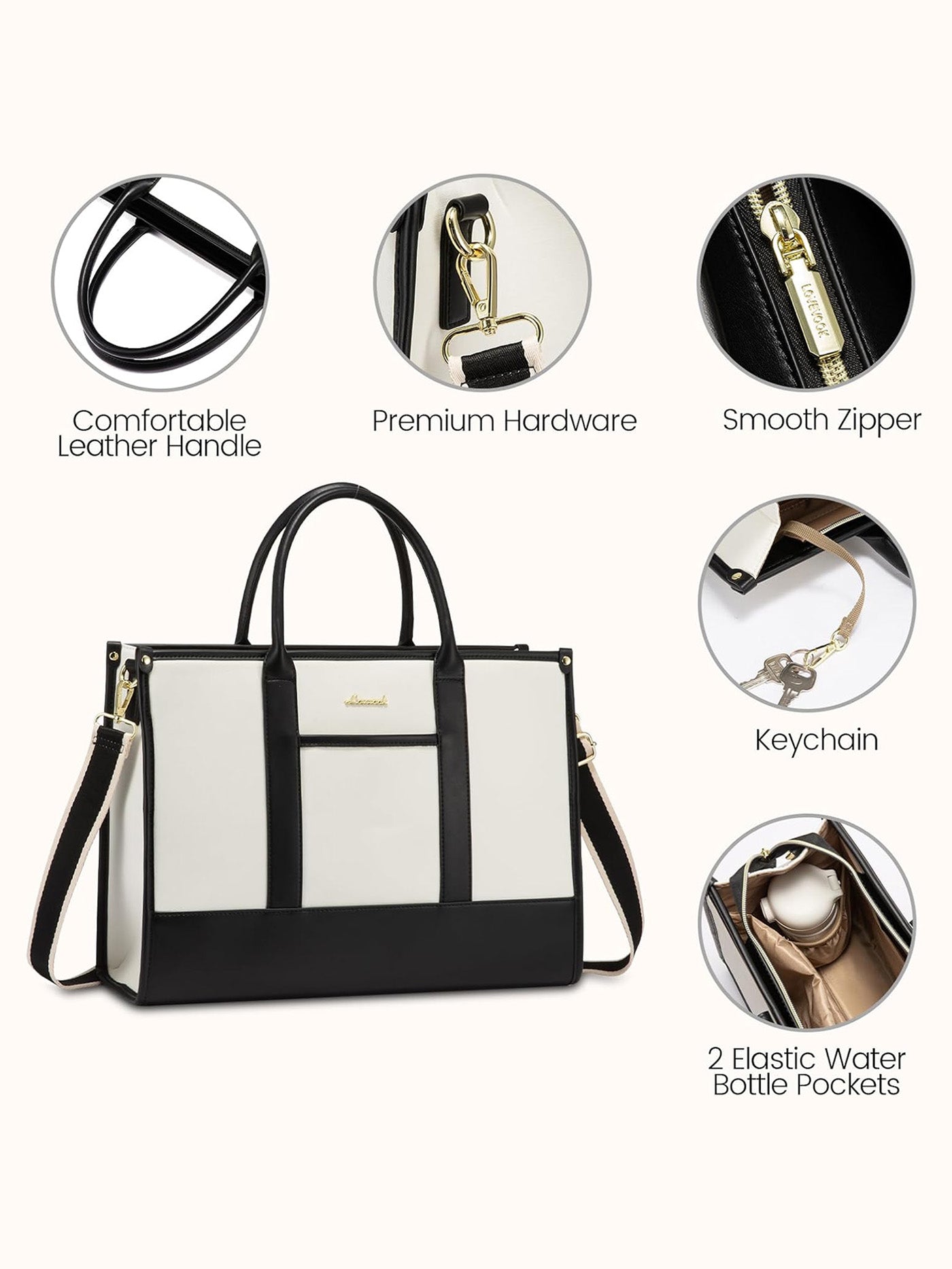 2Pcs Lightweight Computer Bag, 15.6 17