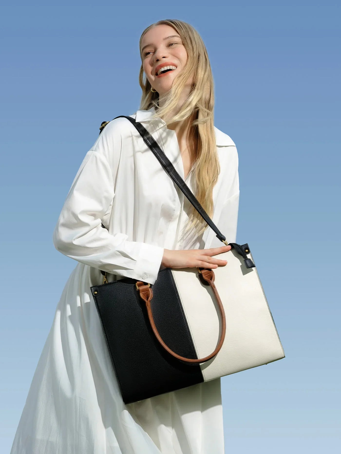 2Pcs Vintage Leather Laptop Bag, 15.6