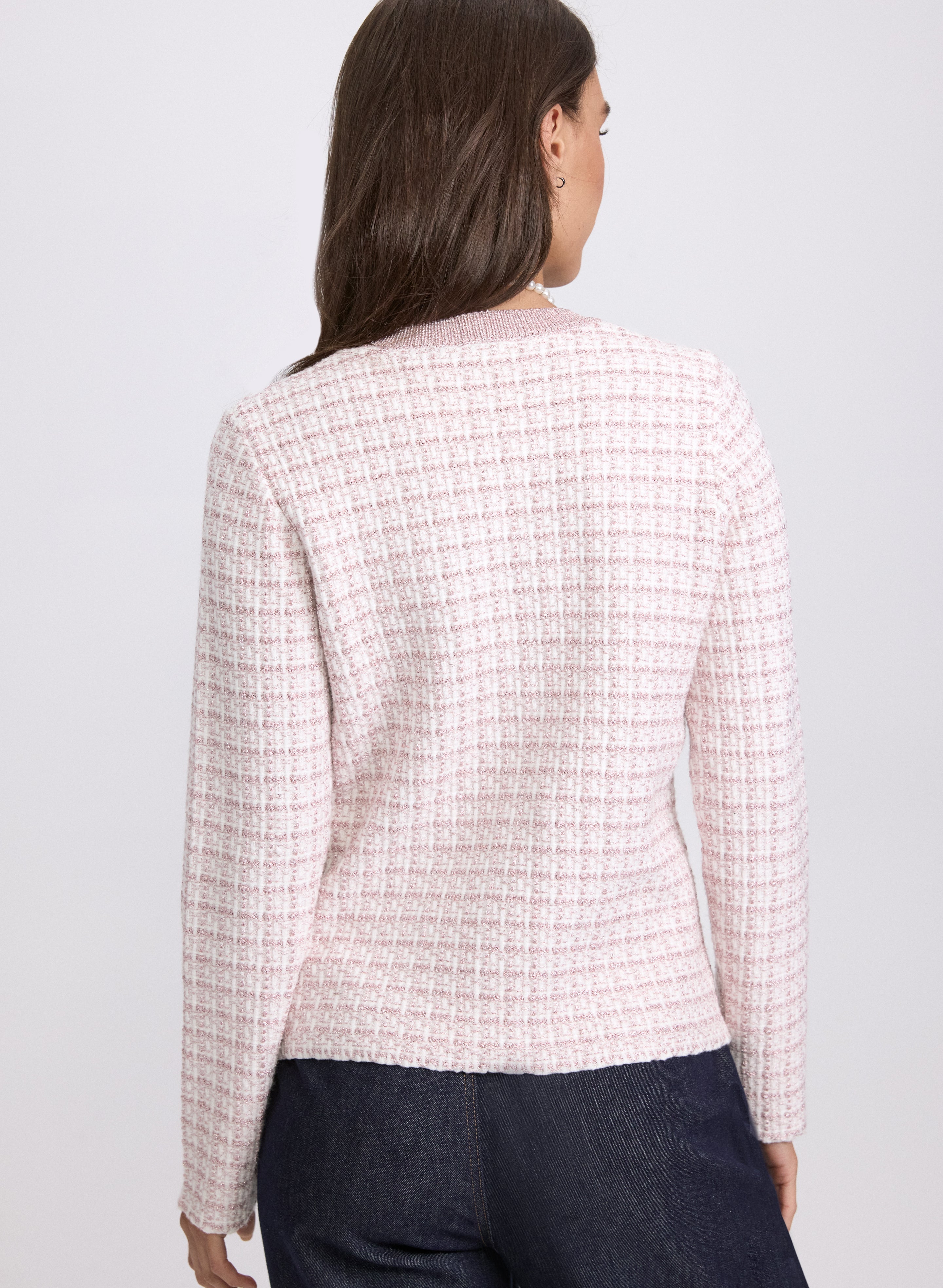 Bouclé Button Cardigan