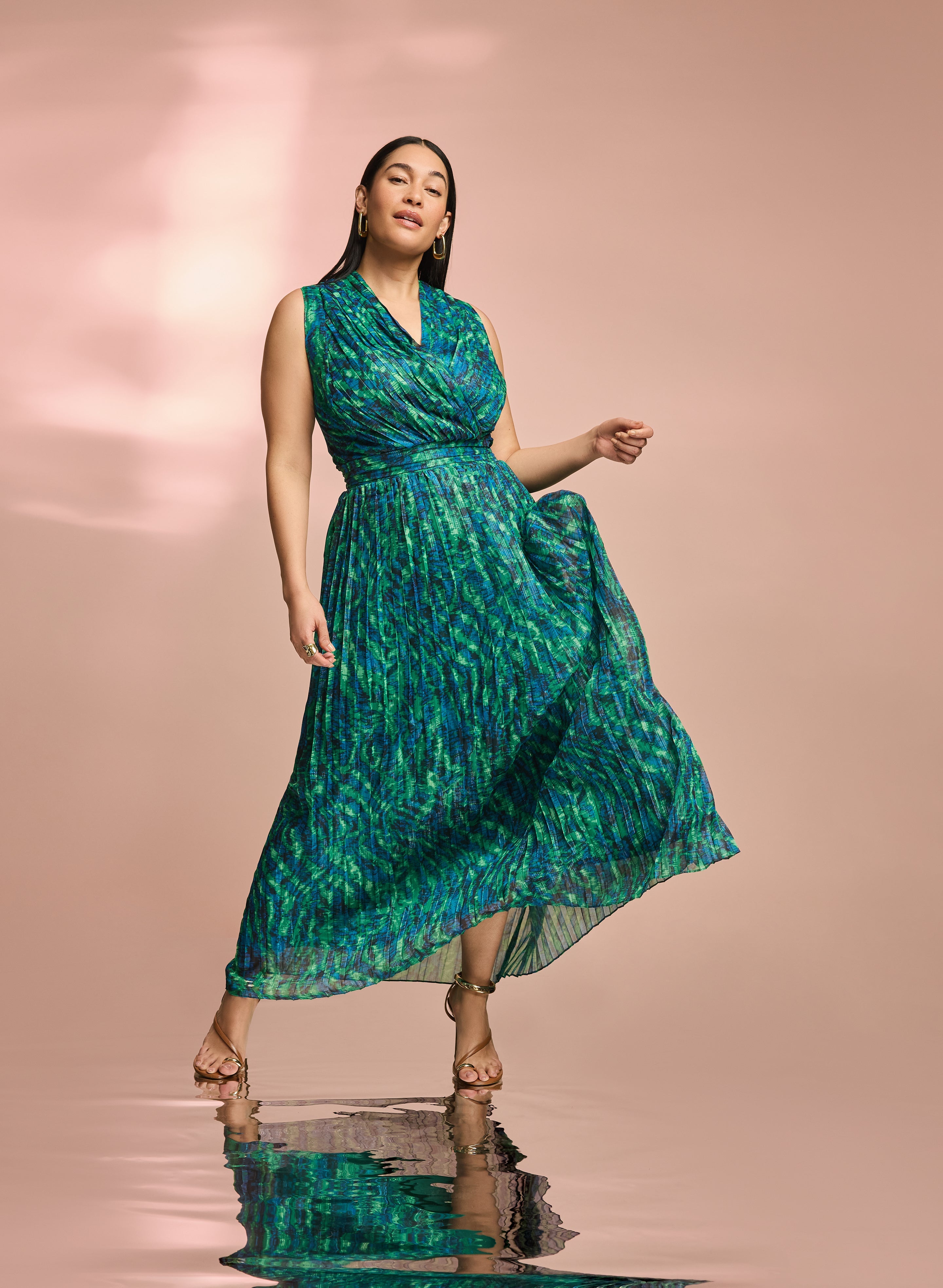 Chiffon Abstract Print Dress