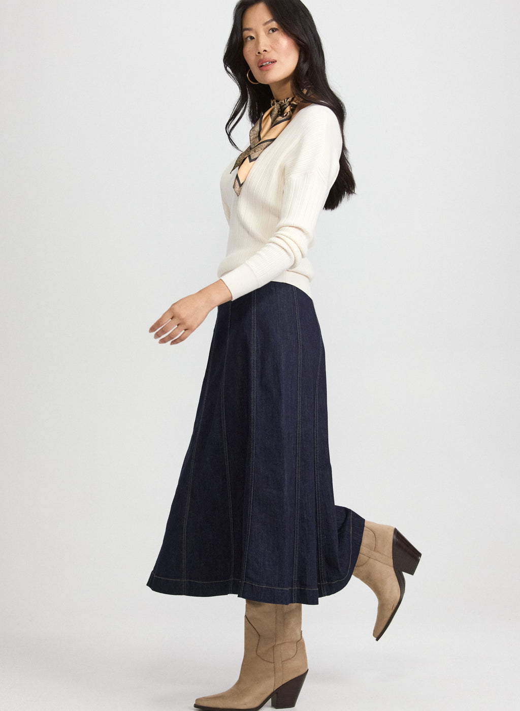 A-Line Denim Skirt