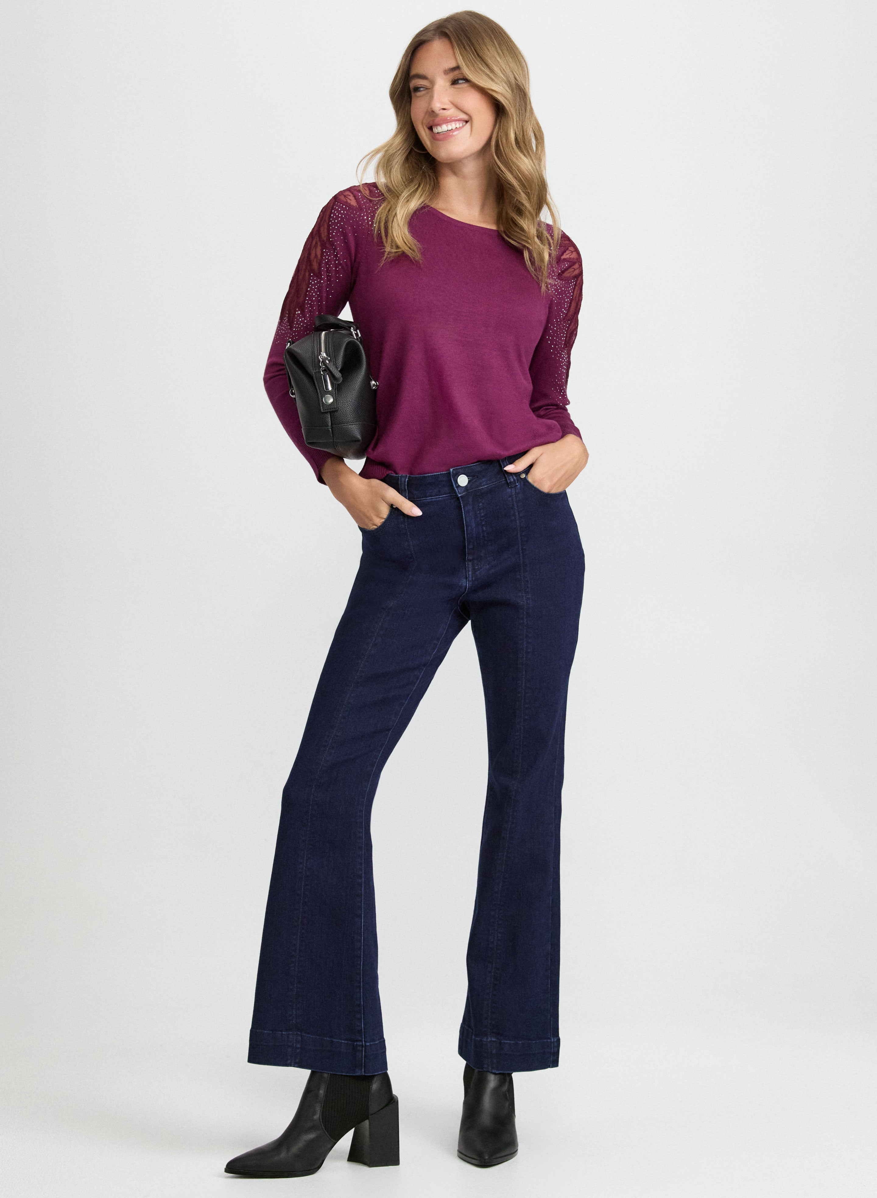 Cut-Out Foliage Sweater