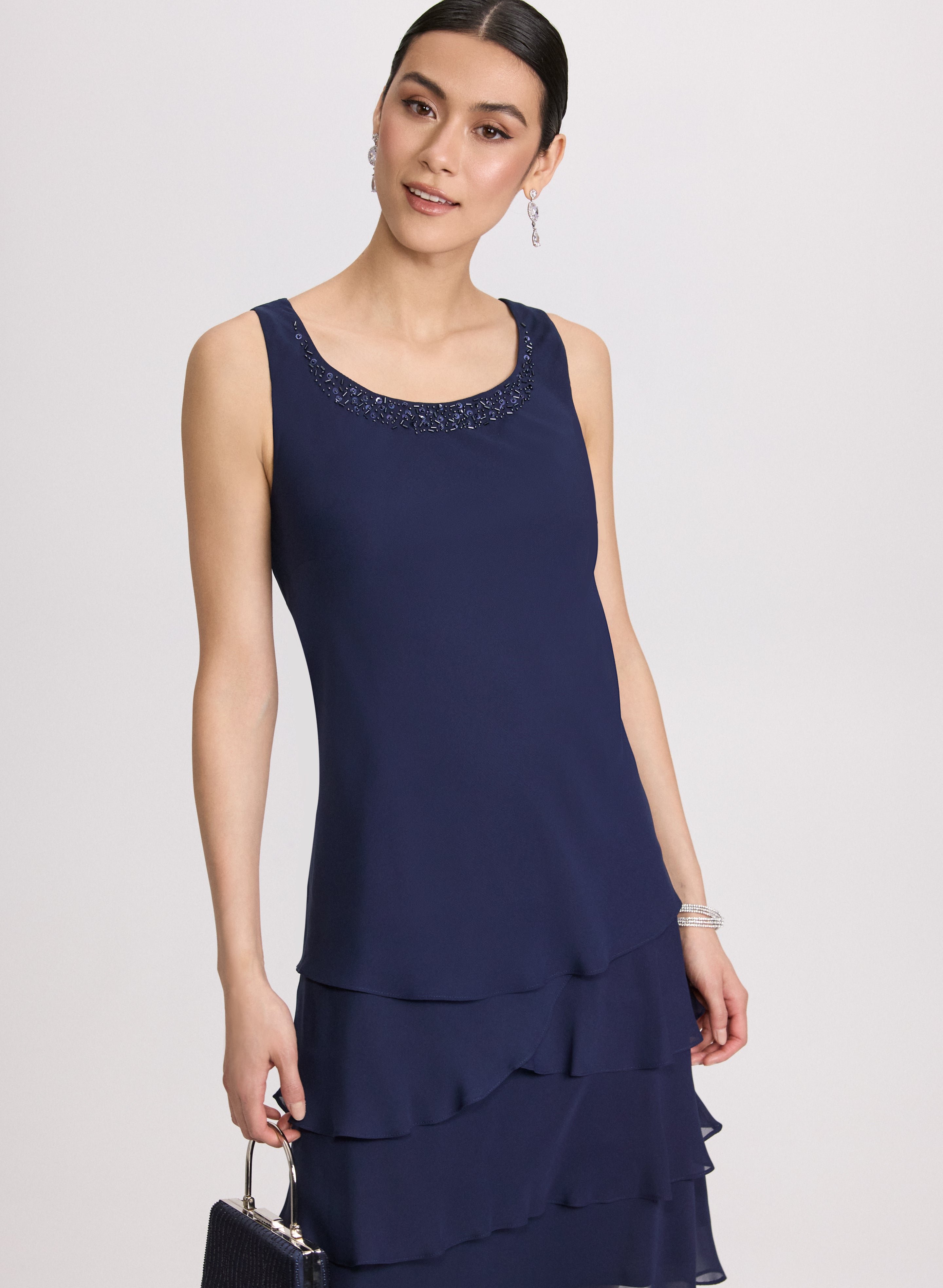 Chiffon Dress & Jacket Set