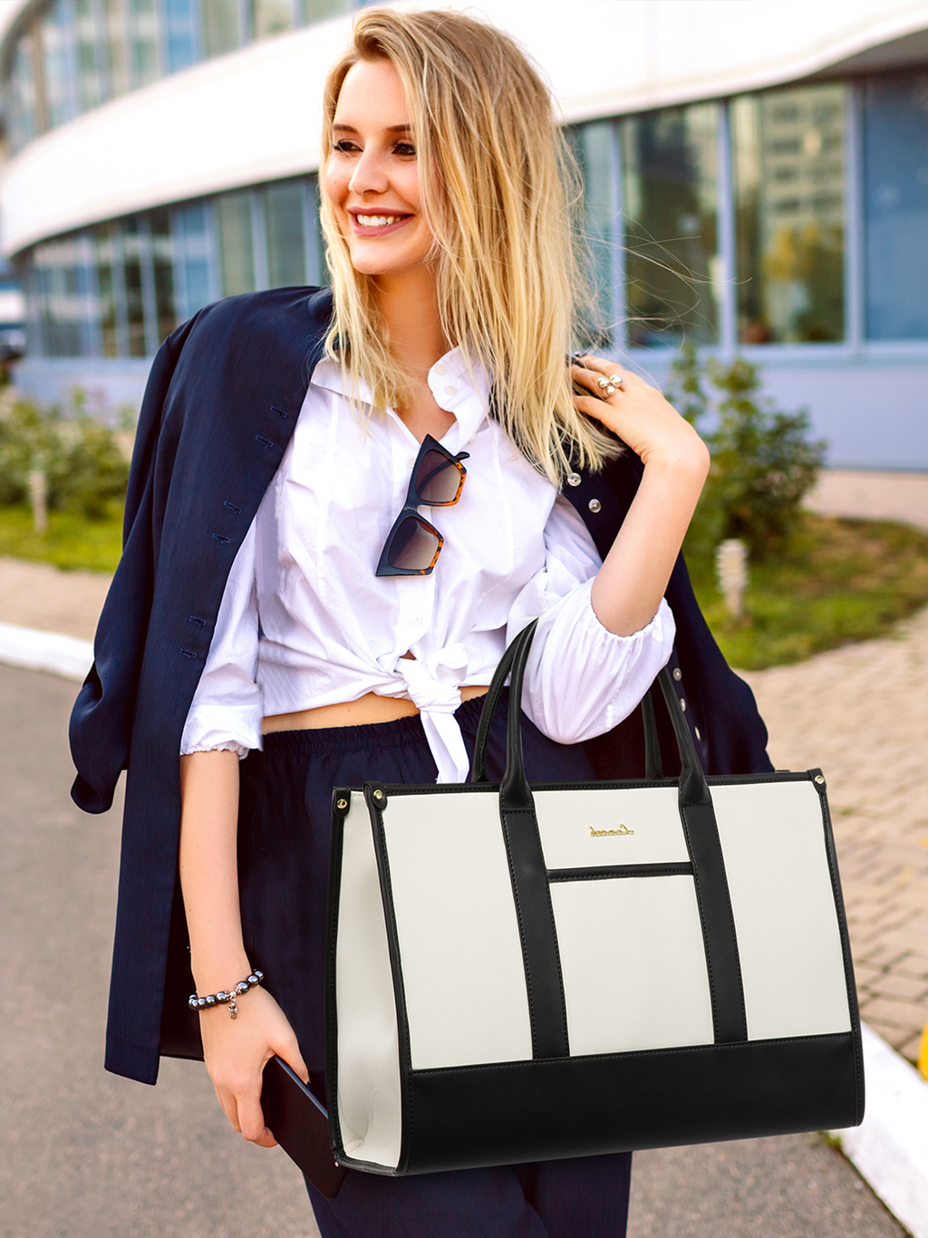 2Pcs Lightweight Computer Bag, 15.6 17