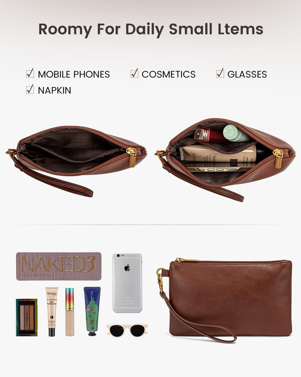 2Pcs Vintage Leather Laptop Bag, 15.6 17.3