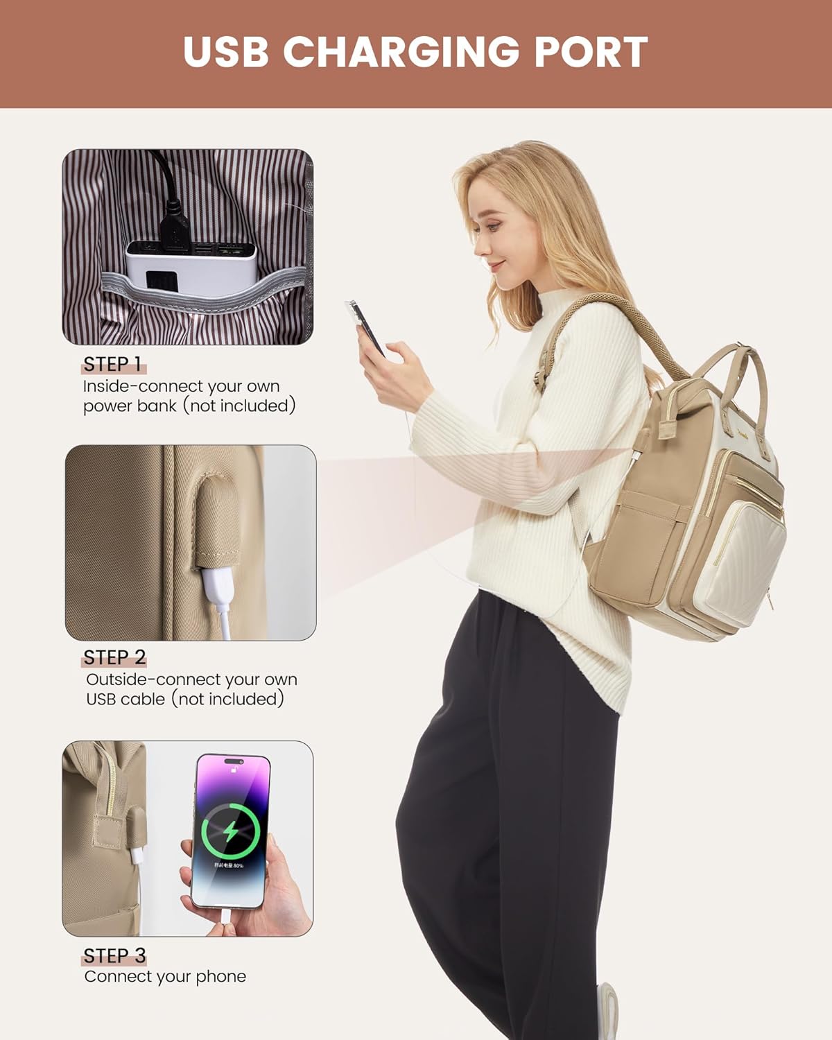 Chevron laptop backpack , 15.6 17.3