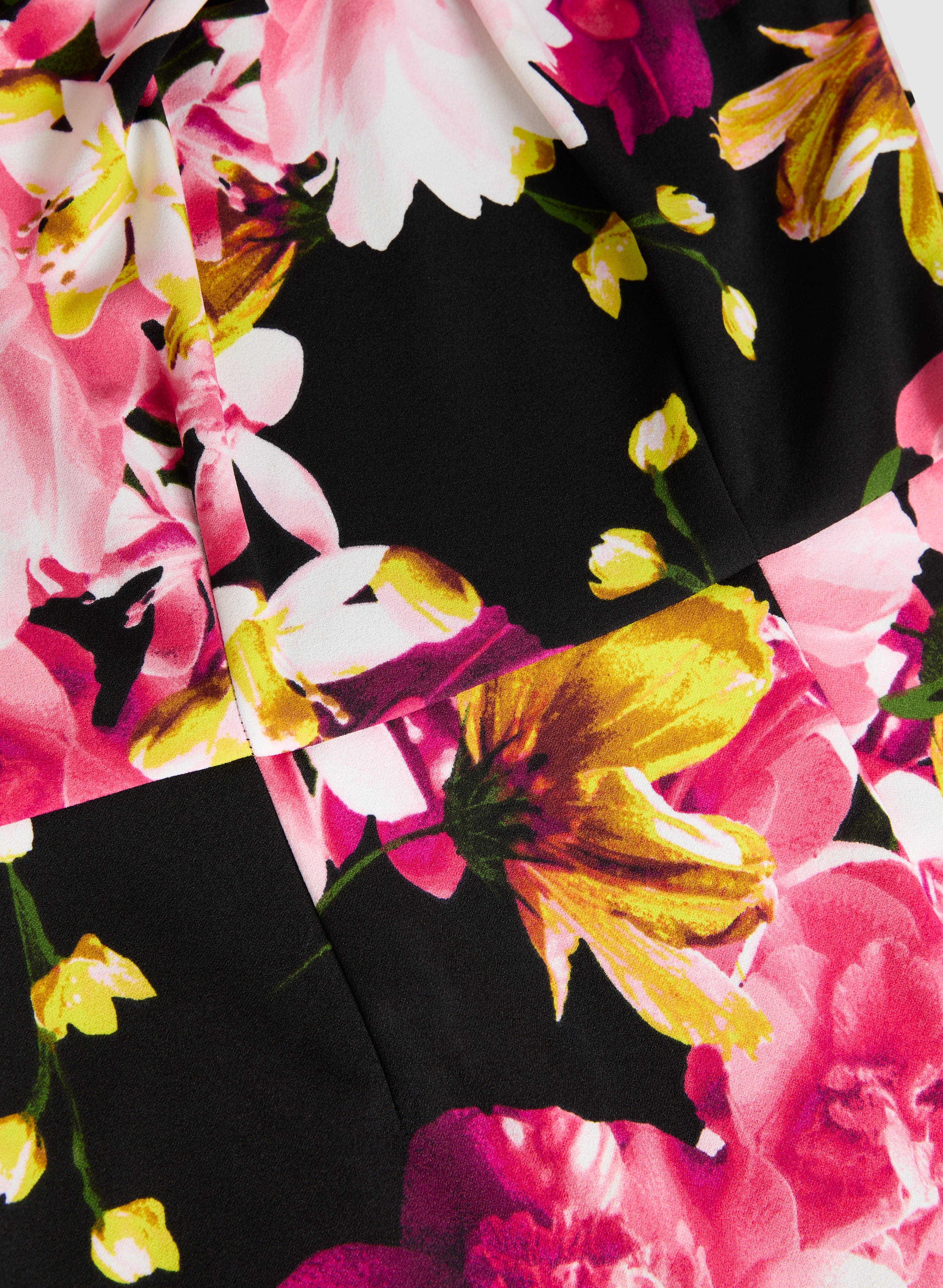 Asymmetric Neck Twist Detail Dress