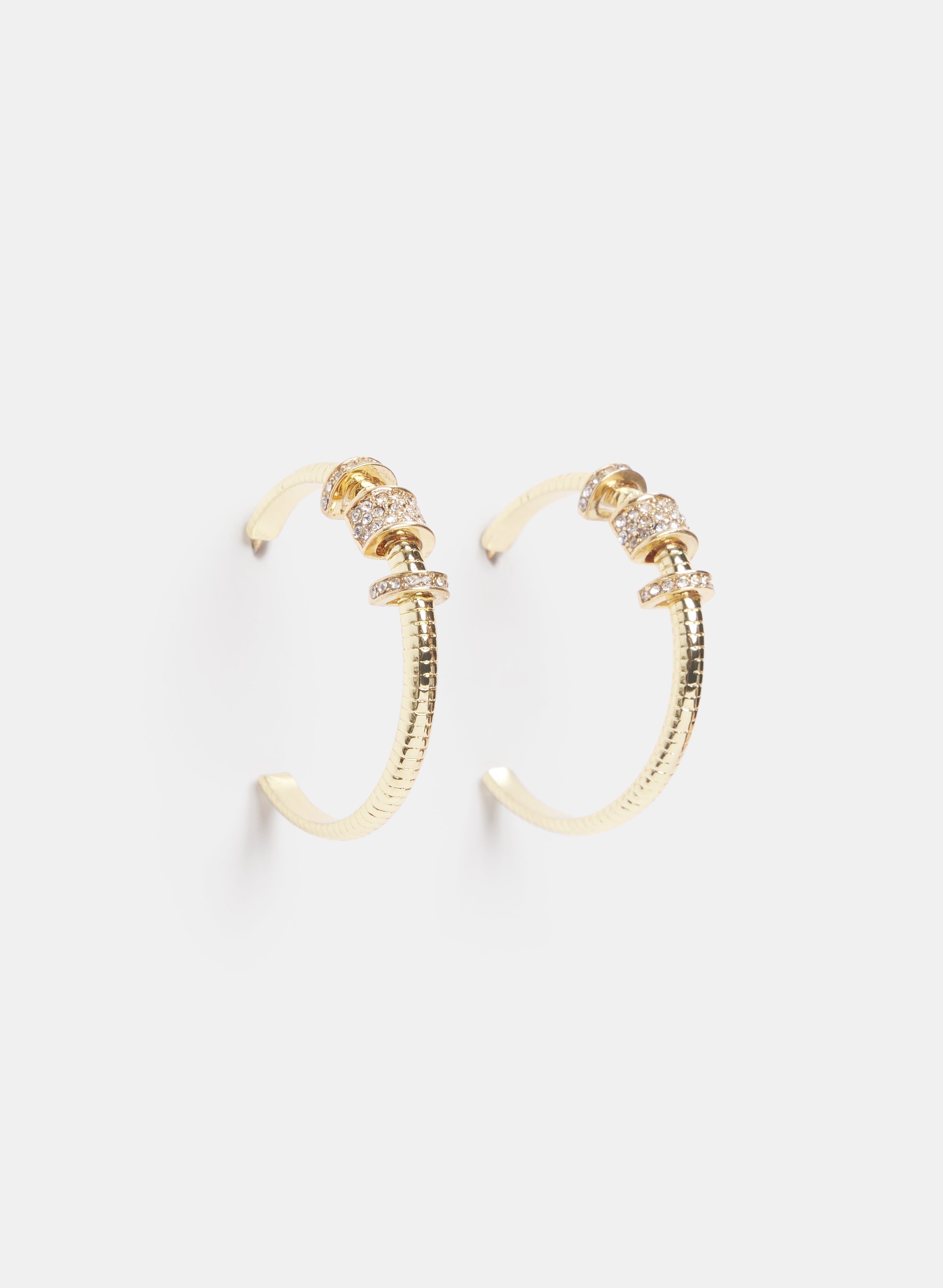 Crystal Rondelle Hoop Earrings