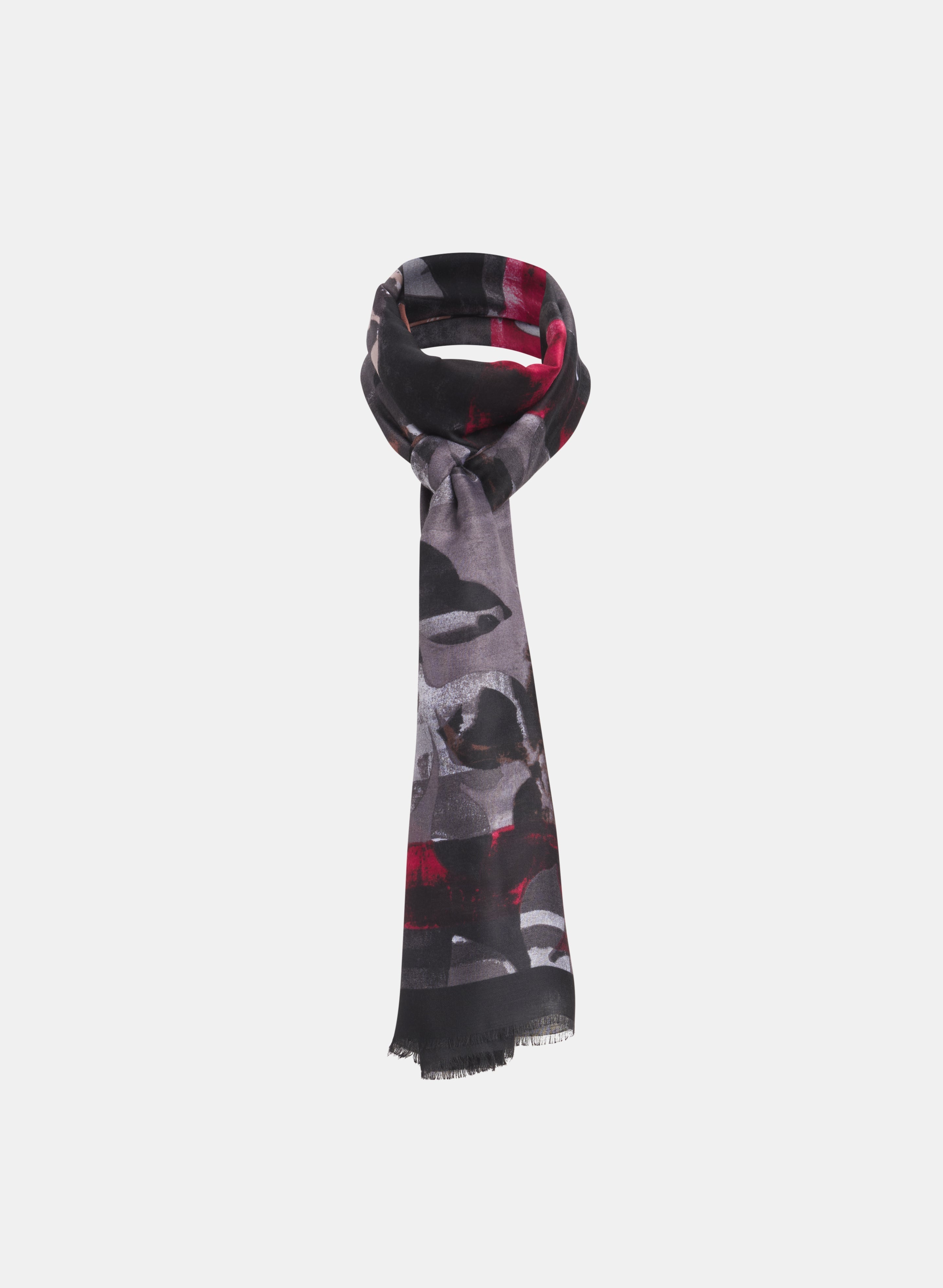 Abstract Leaf Print Scarf