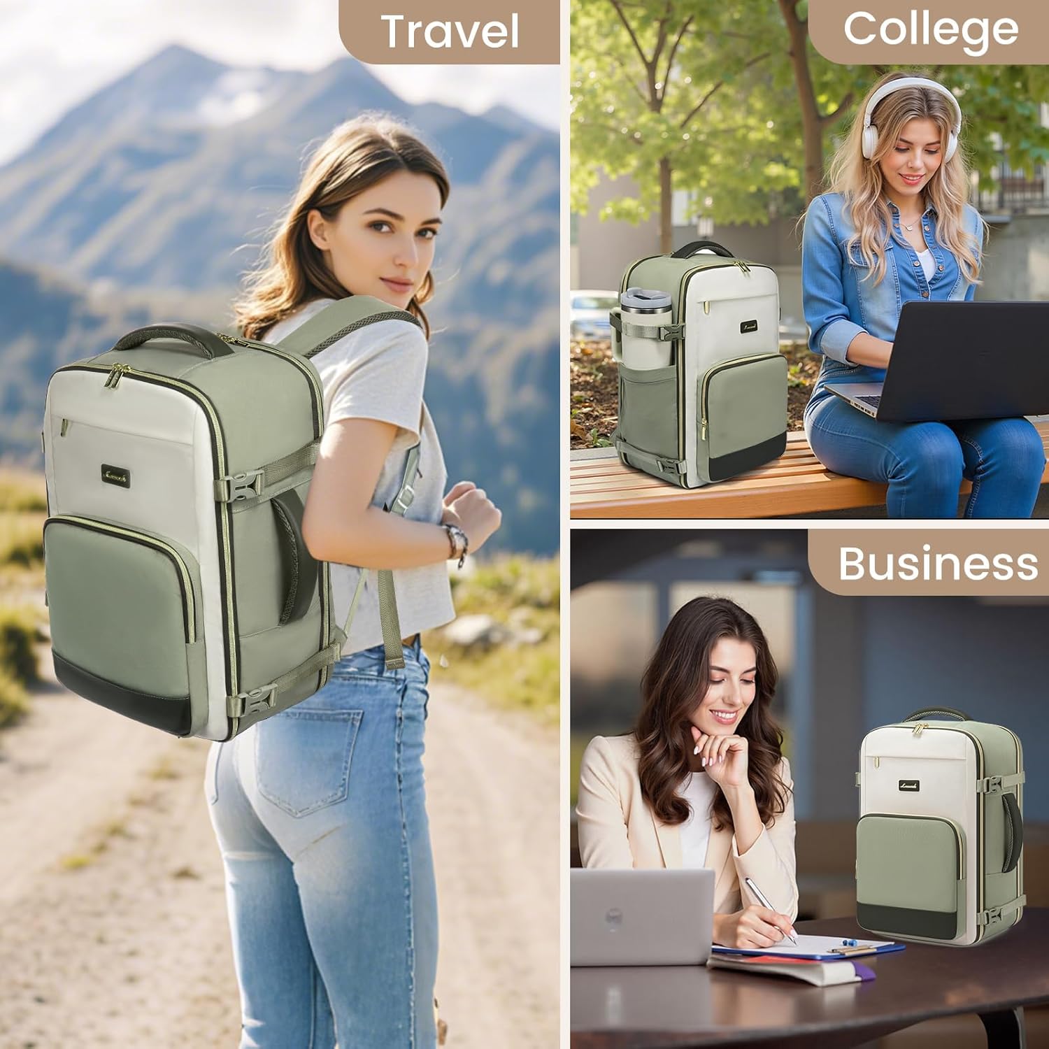 4Pcs Travel Backpack, 40L 50L