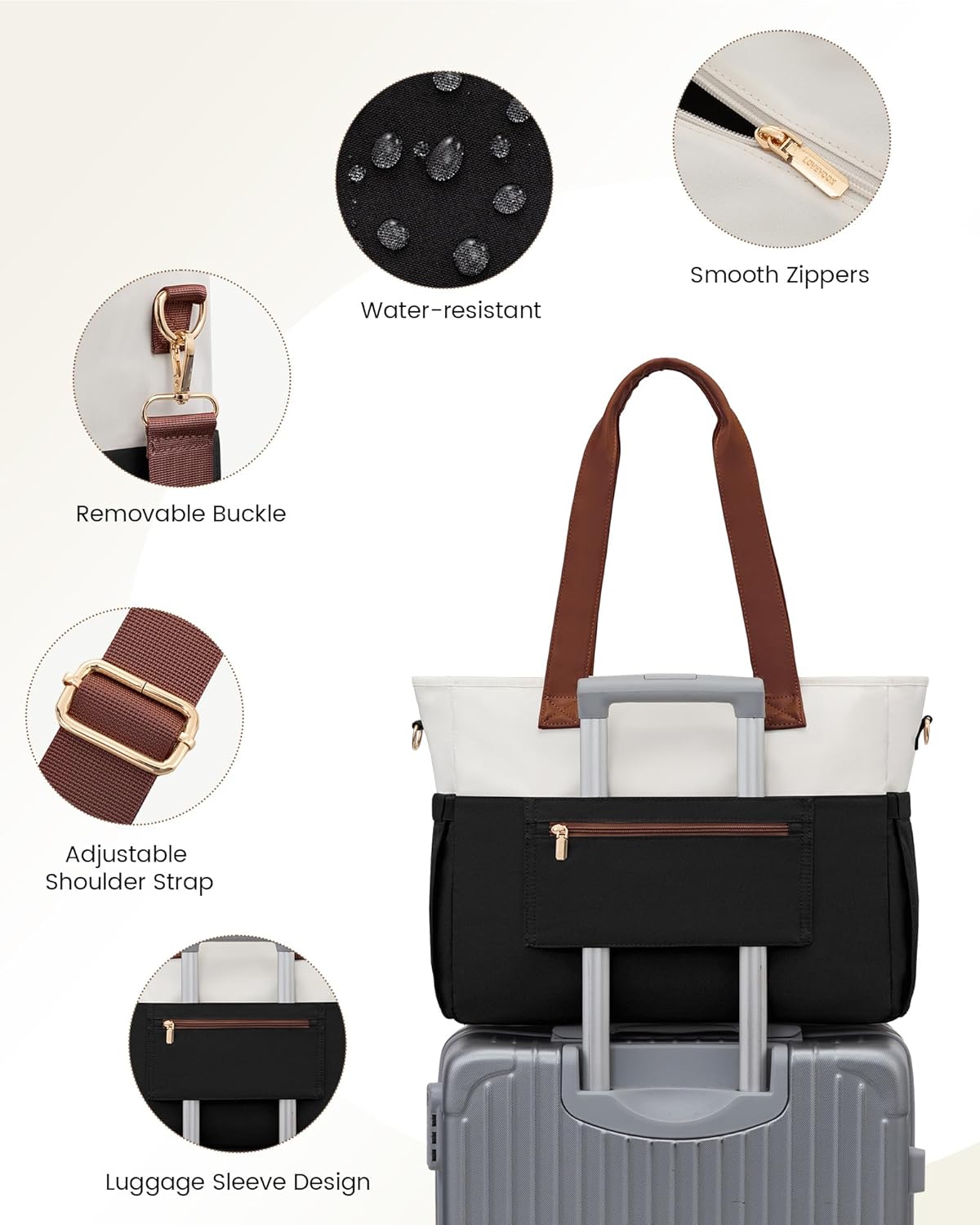 Canvas Laptop Tote Bag, 15.6