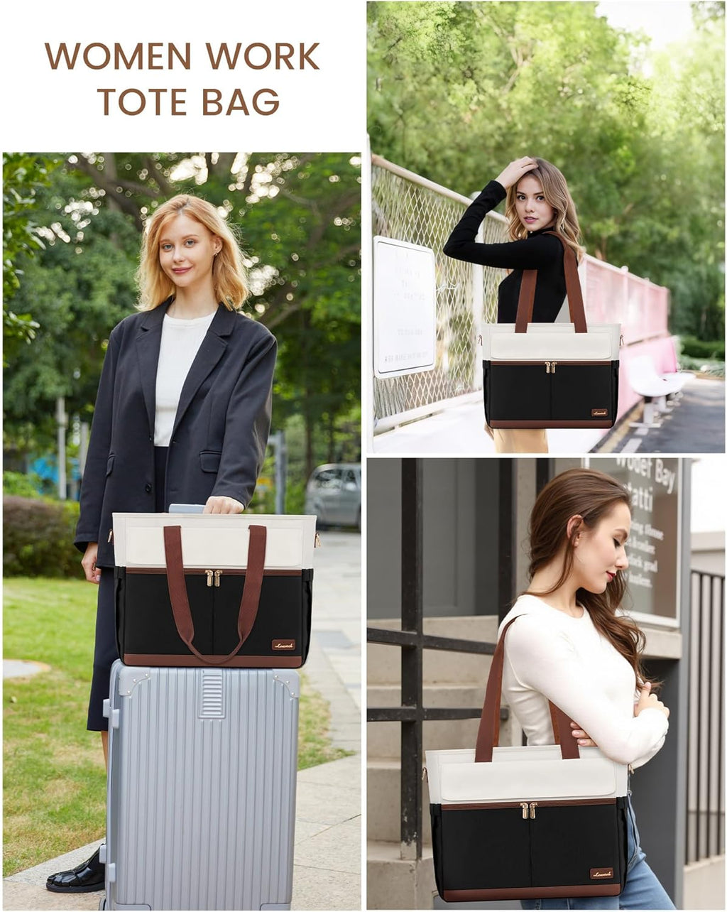 Canvas Laptop Tote Bag, 15.6