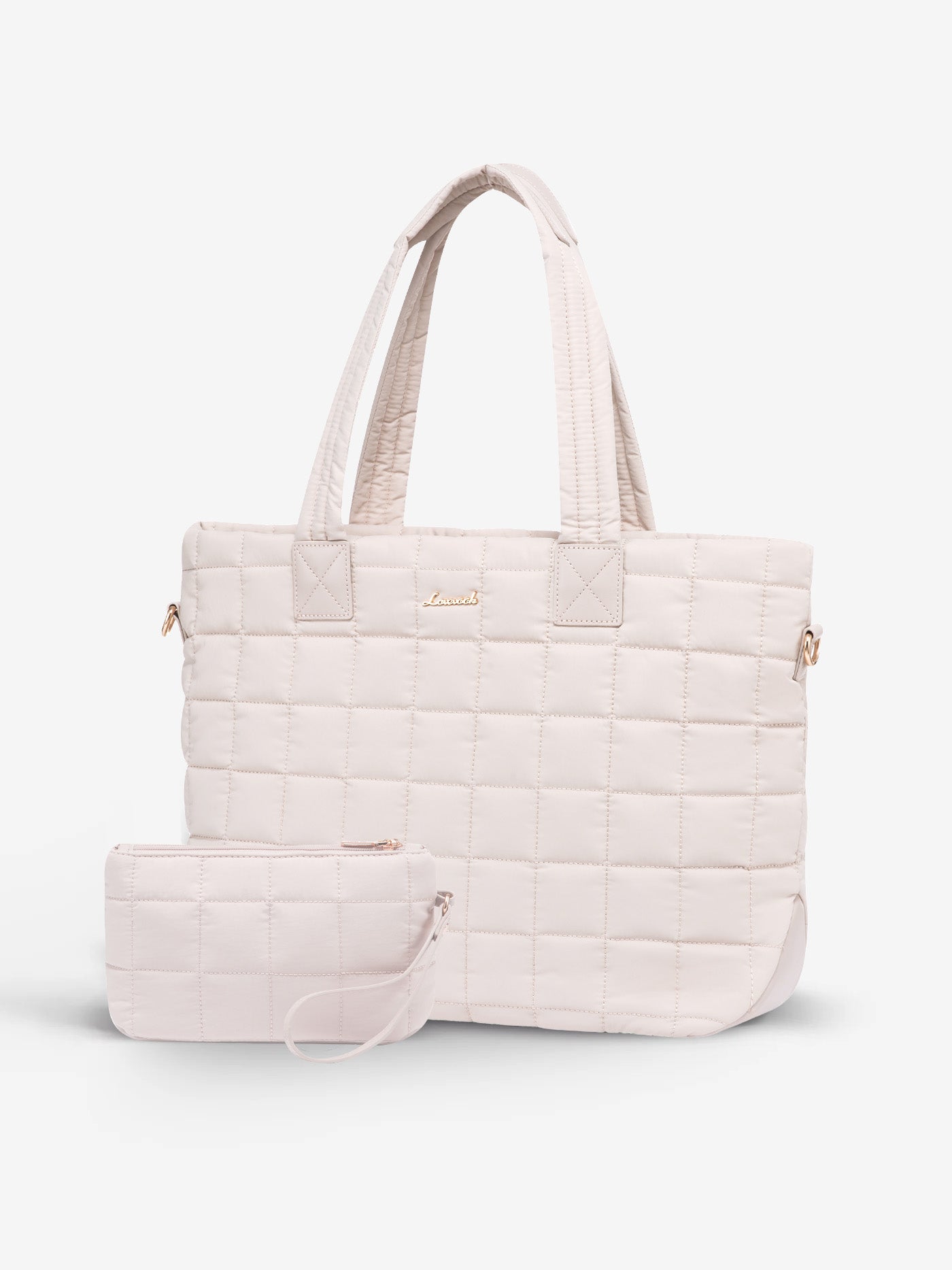 2Pcs Lightweight Puffer Tote Bag, 15.6 17