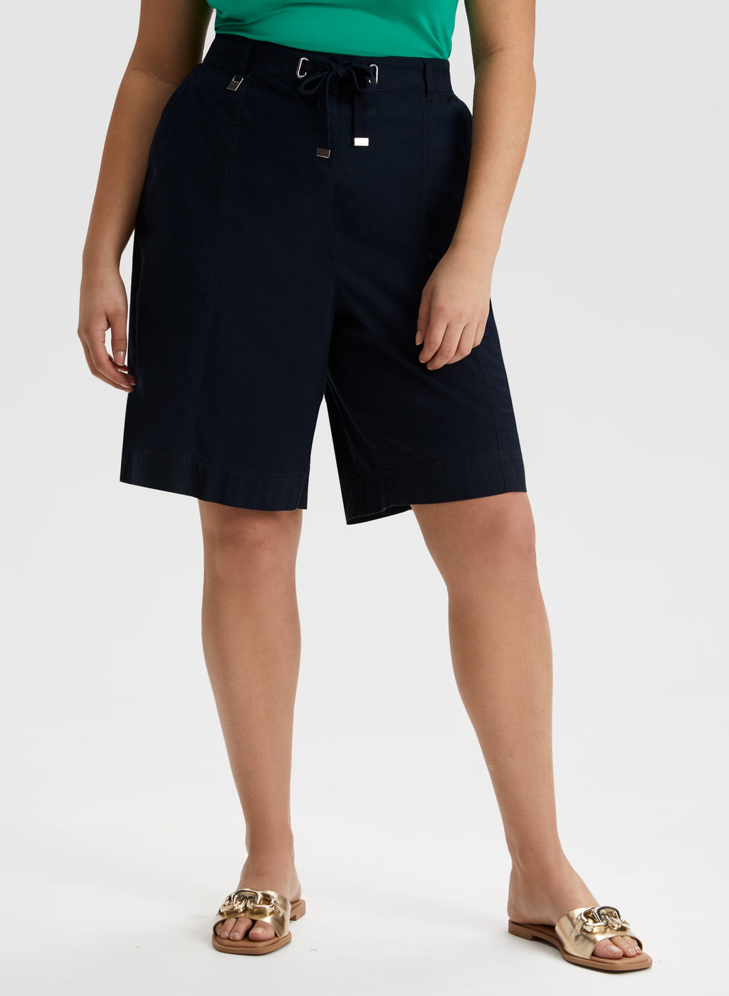 Cotton-Blend Drawstring Shorts