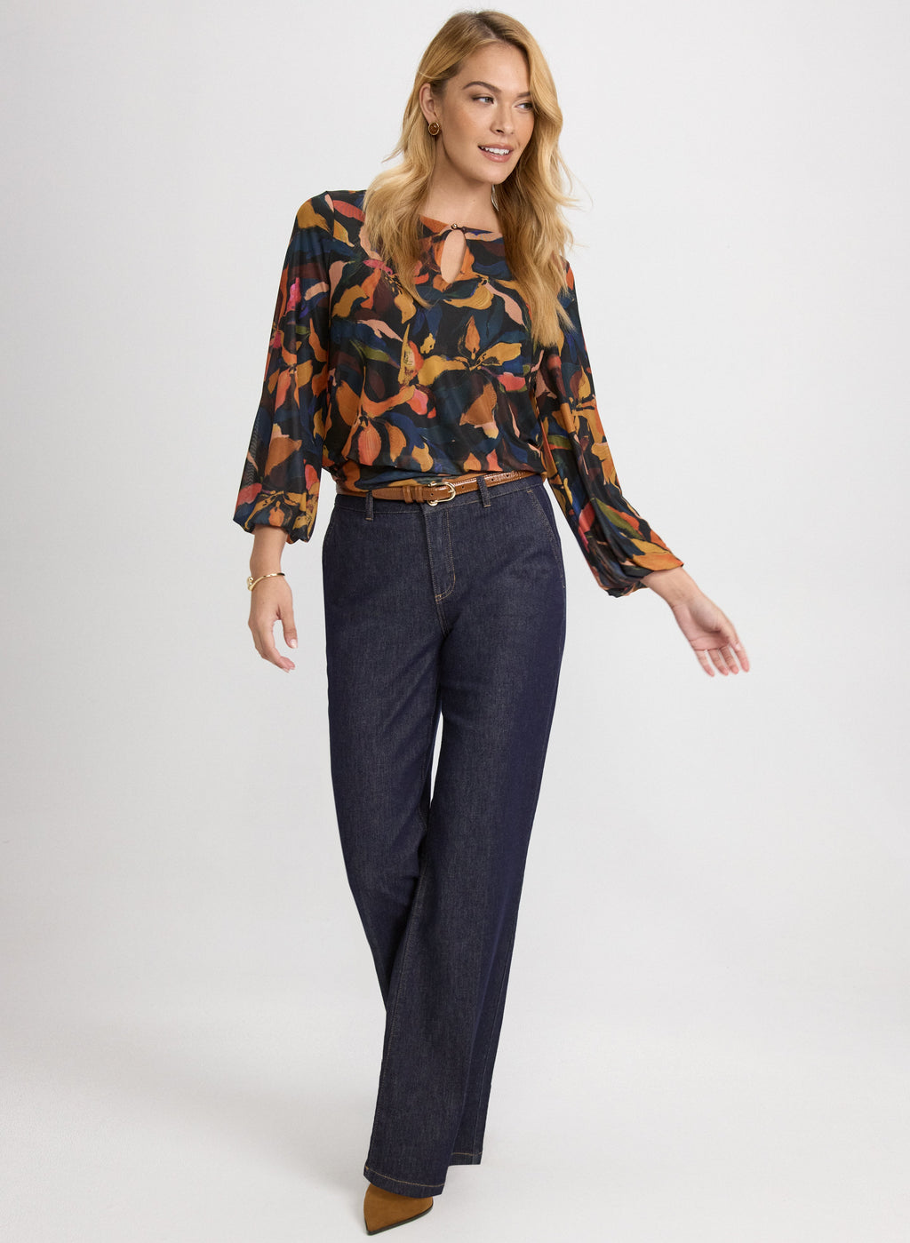 Abstract Floral Blouse