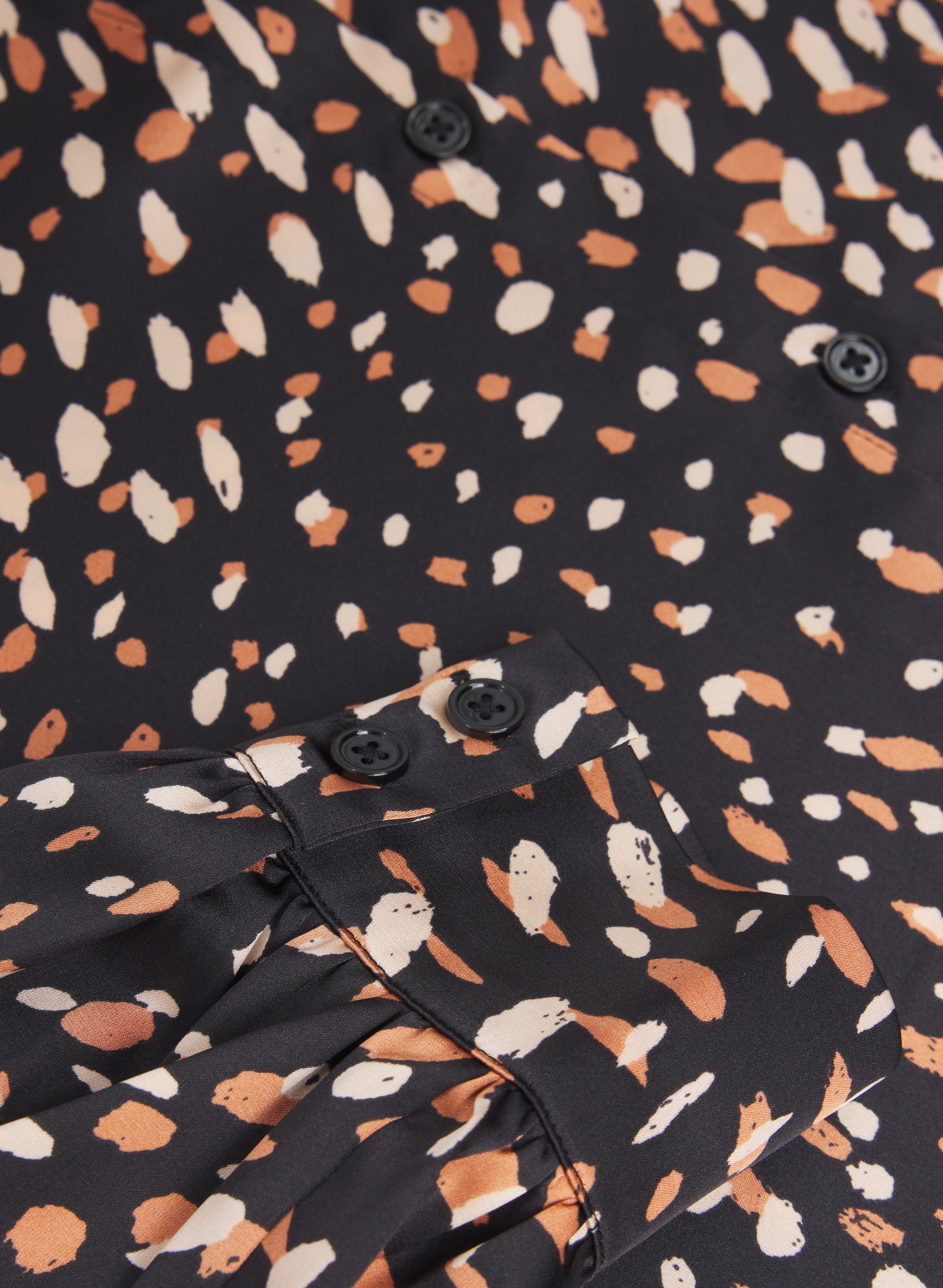 Abstract Satin Blouse