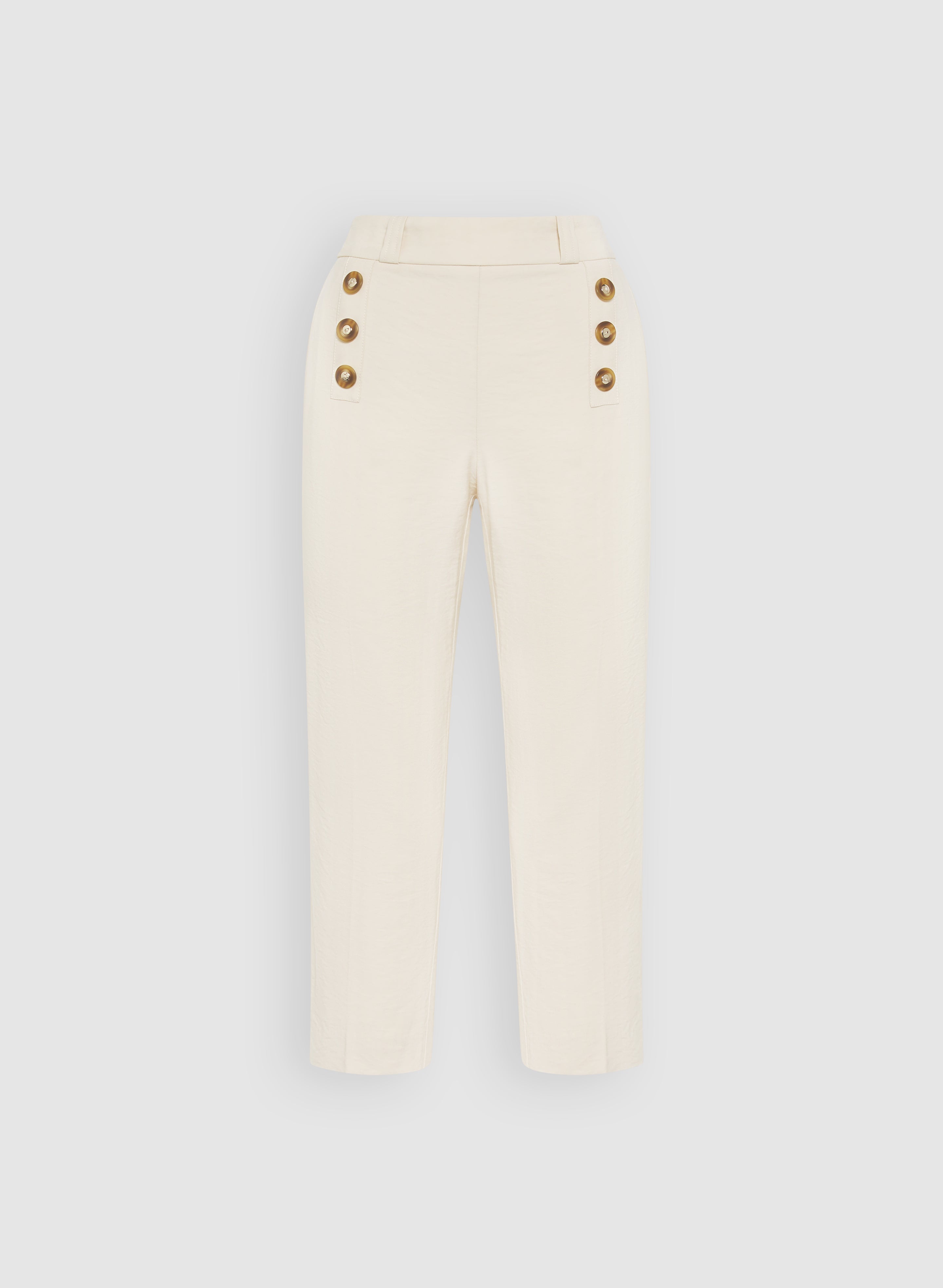 Button Detail Capris