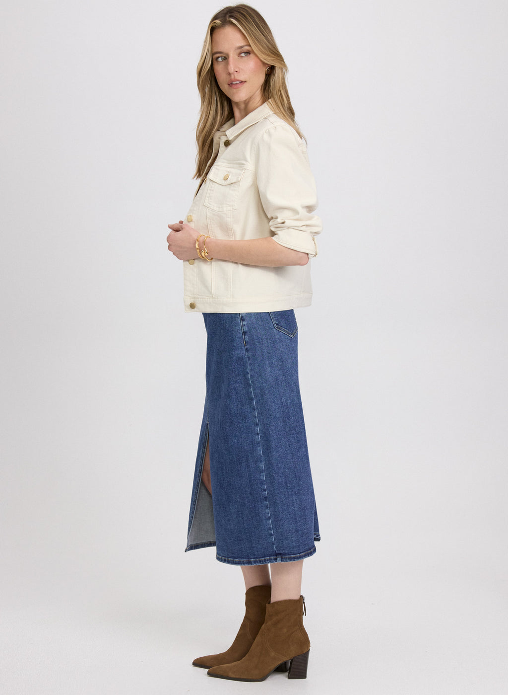 Denim Midi Skirt